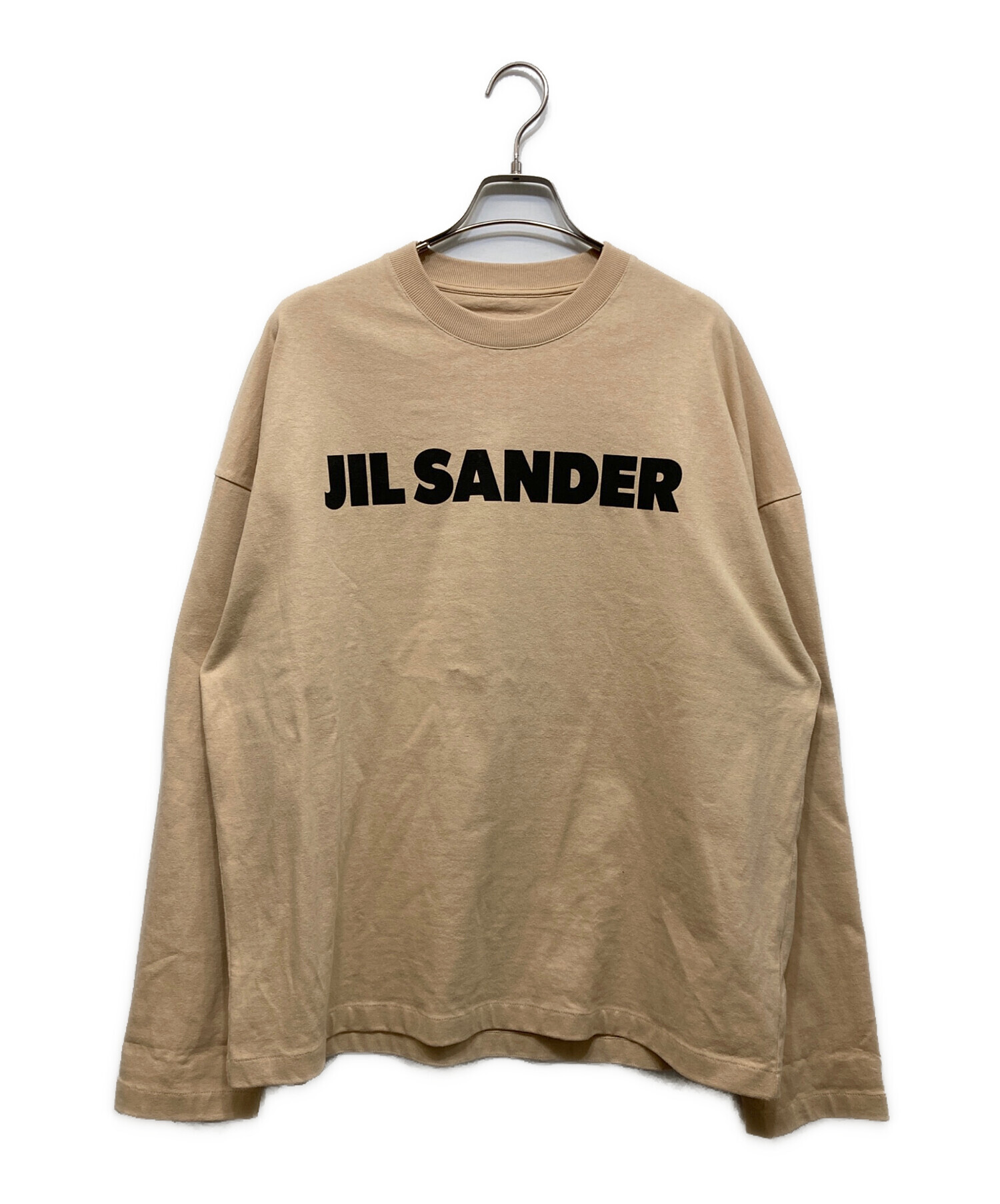 JIL SANDER ジルサンダー Tシャツ・カットソー XS ベージュ 【古着】【中古】【送料無料】 中古・古着通販】JIL SANDER (ジルサンダー) ロゴプリントTシャツ