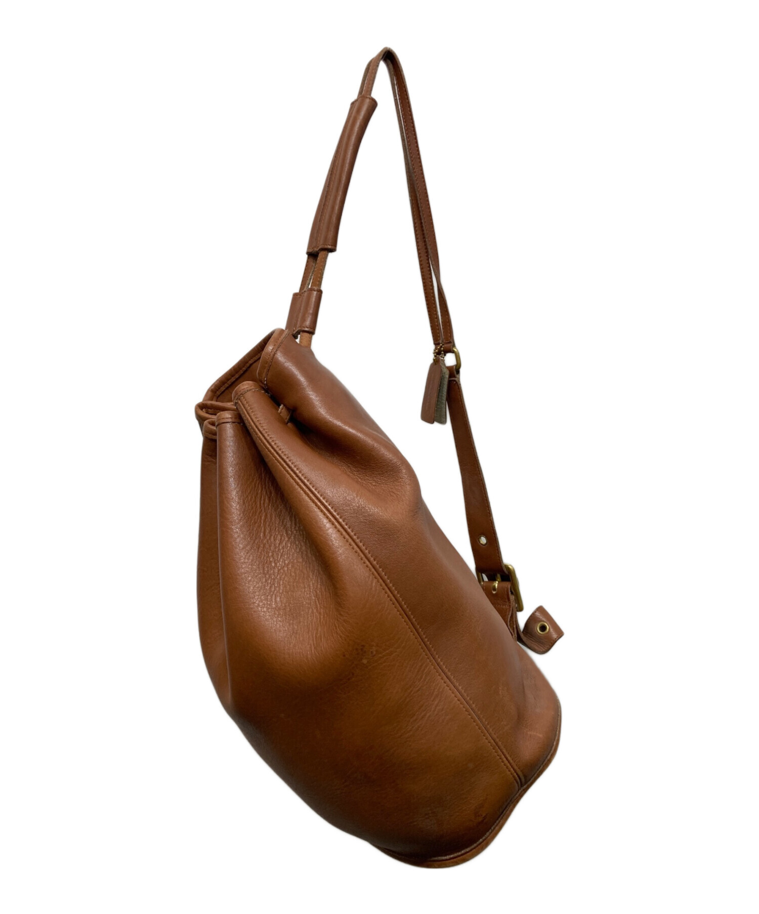 COACH レザー スリングバッグ ブラウン/ブラック（最終値下げ！） 中古・古着通販】COACH (コーチ) OLD スリングショルダーバッグ