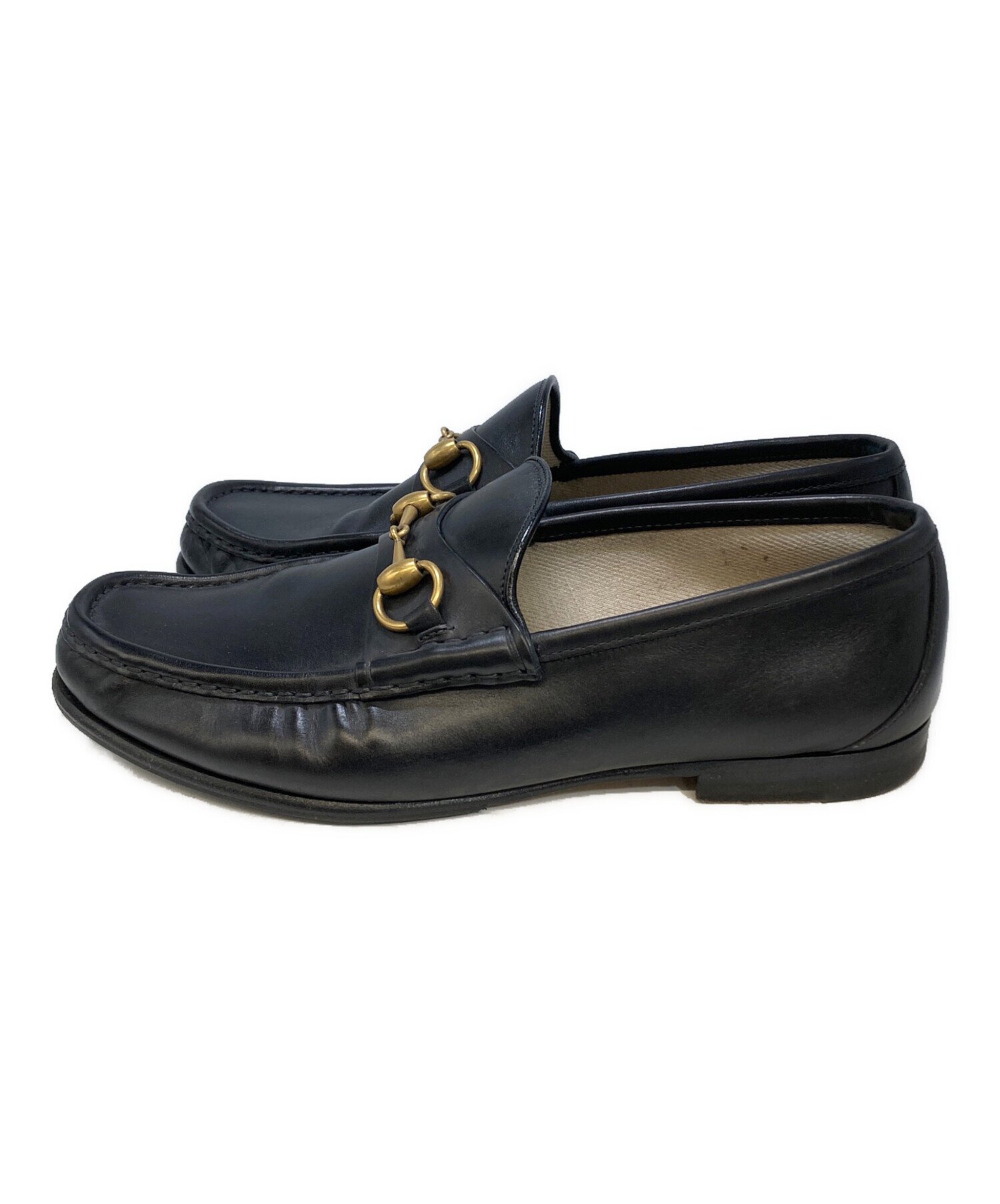 美品　GUCCI　ホースビットローファー　ヴィンテージ　黒　金　37 1/2C 中古・古着通販】GUCCI (グッチ) ホースビットローファー ブラック