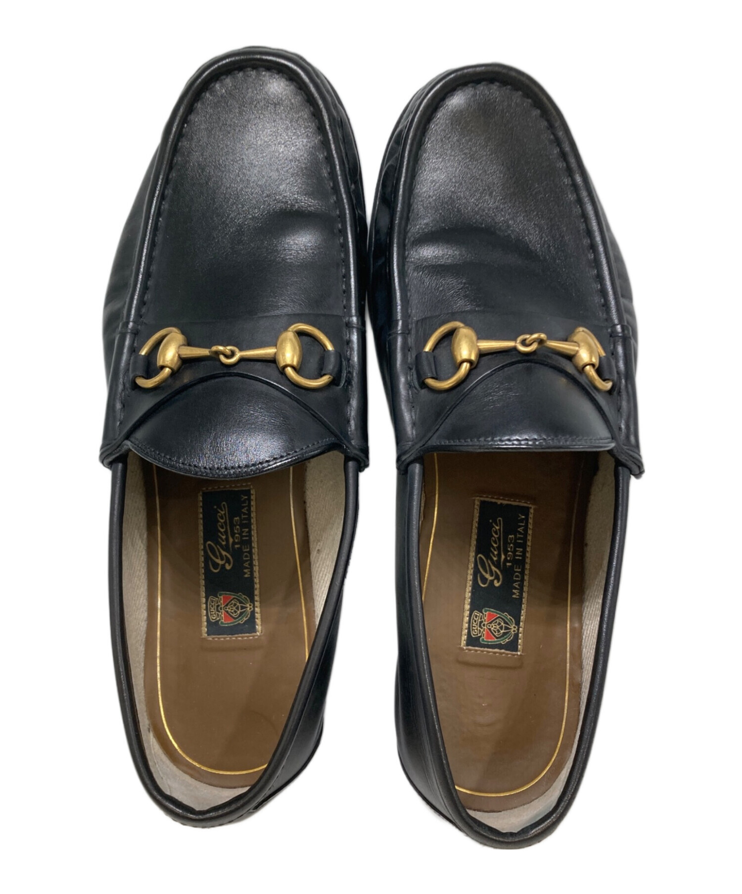 グッチ　ローファー　ブラック　表記サイズ7.5 未使用品 中古・古着通販】GUCCI (グッチ) ホースビットローファー ブラック