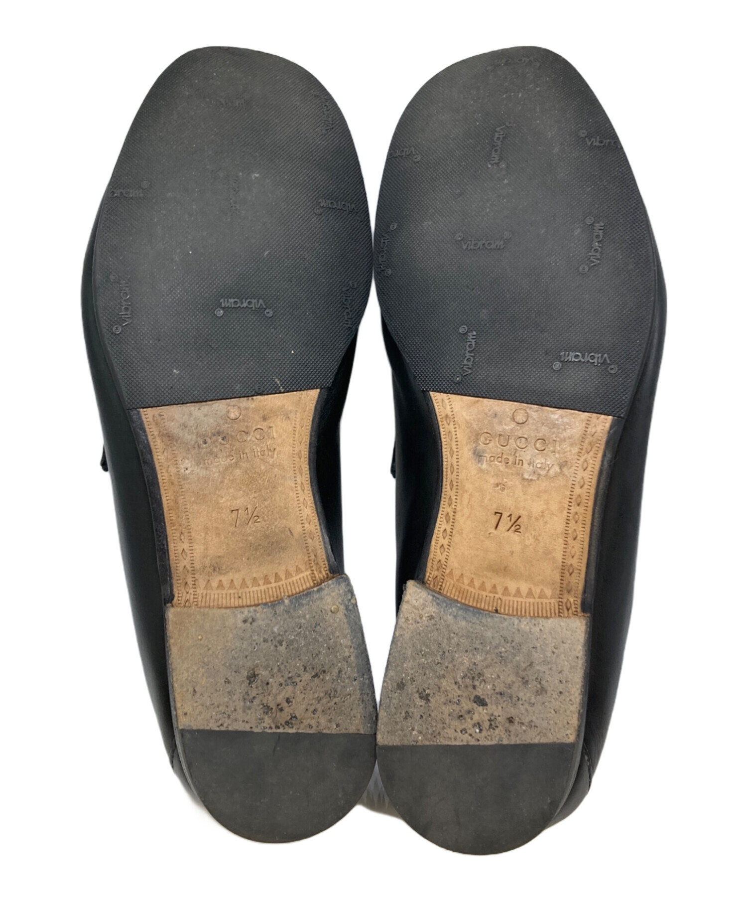 中古・古着通販】GUCCI (グッチ) ホースビットローファー ブラック
