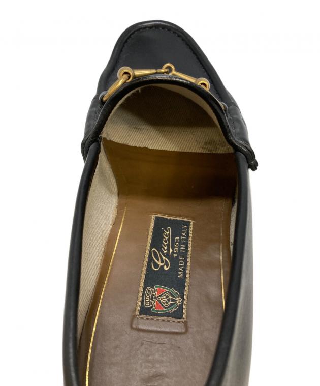 中古・古着通販】GUCCI (グッチ) ホースビットローファー ブラック