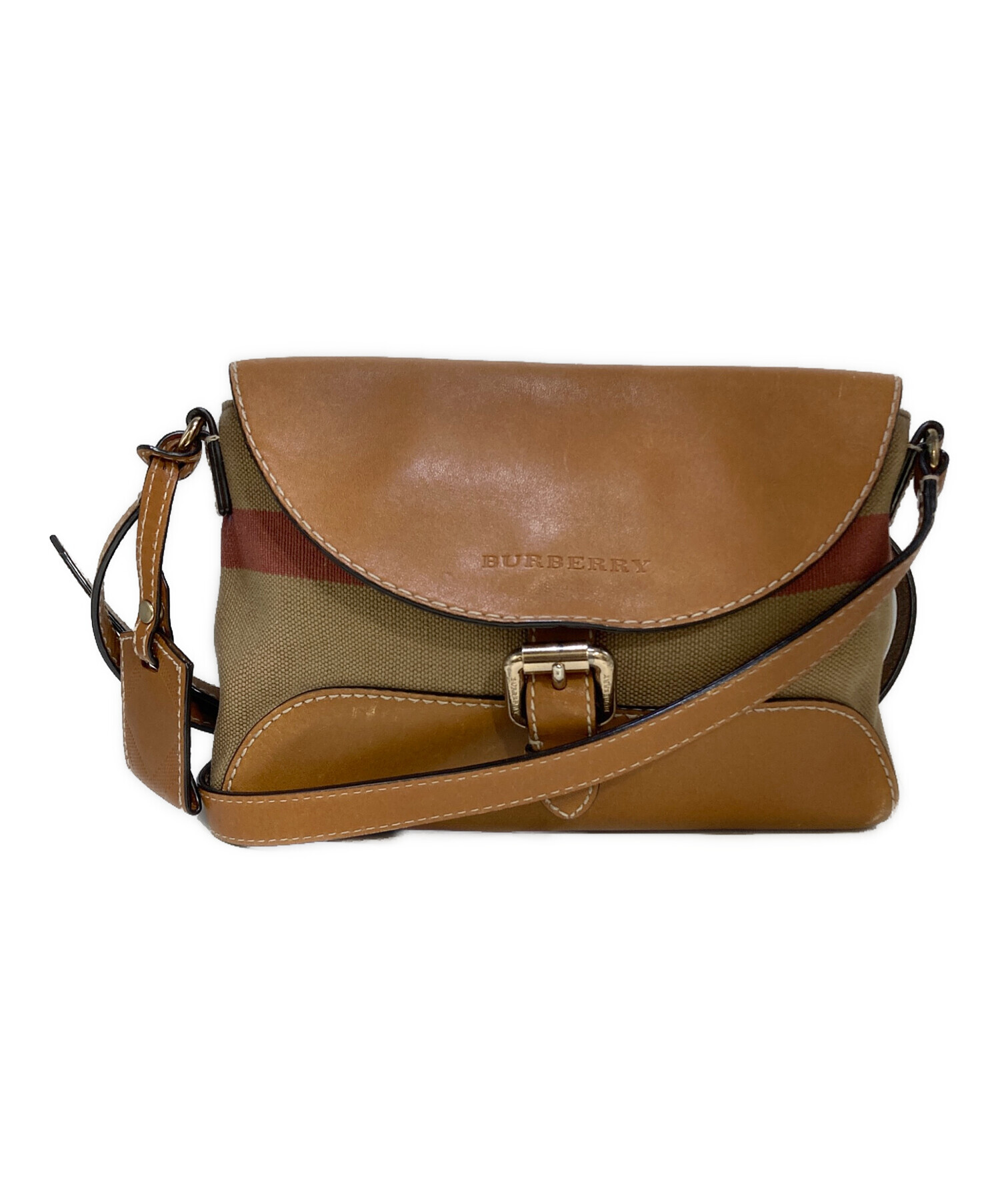 中古・古着通販】BURBERRY (バーバリー) レザーショルダーバッグ 中古・古着通販】BURBERRY (バーバリー) レザーショルダーバッグ