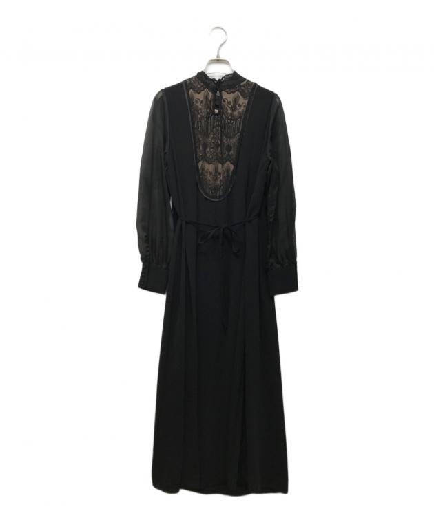 中古・古着通販】AMERI (アメリ) 2WAY SCOOP OUT LACE DRESS ブラック 