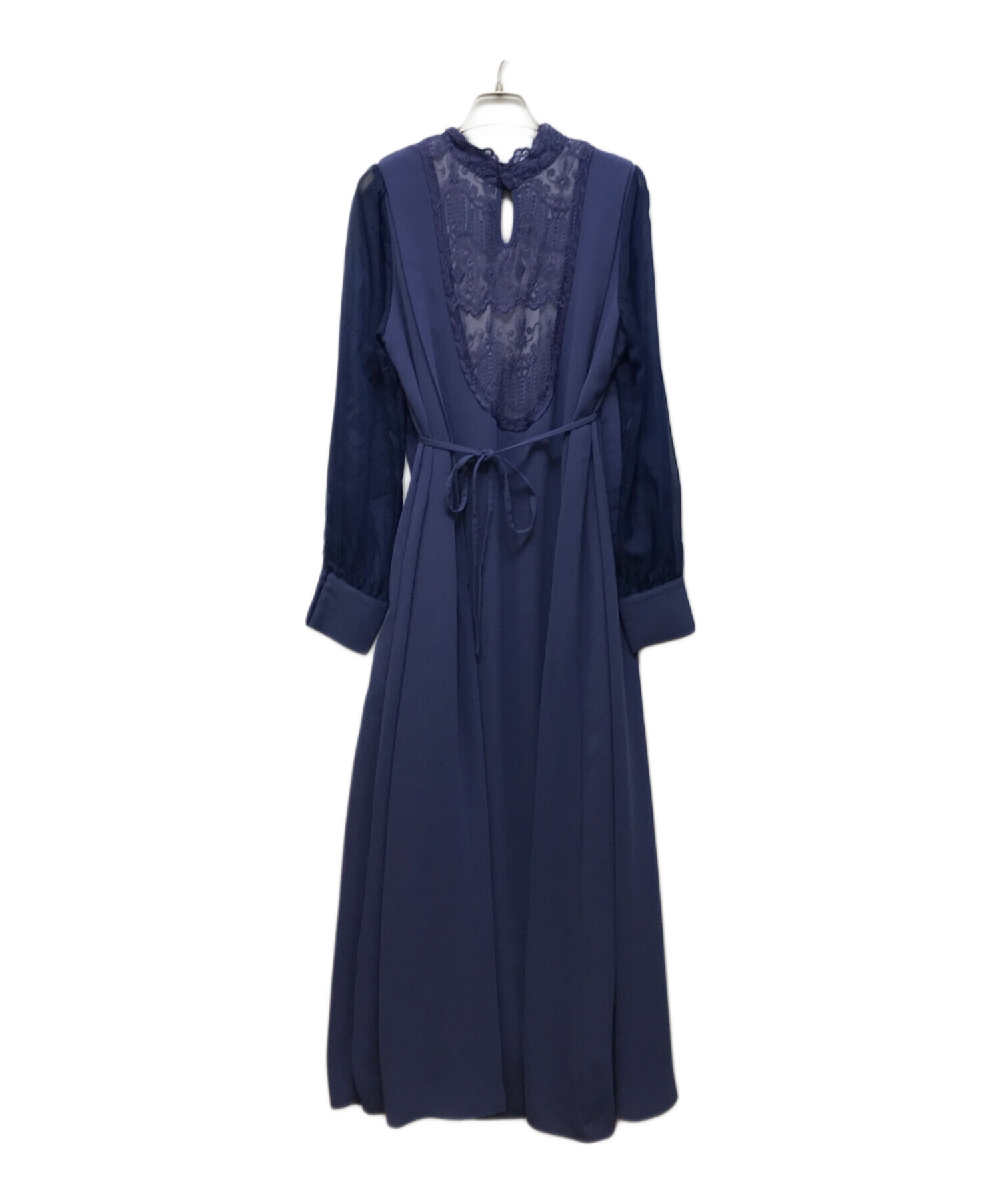 Ameri 2WAY SCOOP OUT LACE DRESS 青 中古・古着通販】Ameri (アメリ) 2WAY SCOOP OUT LACE DRESS ブルー