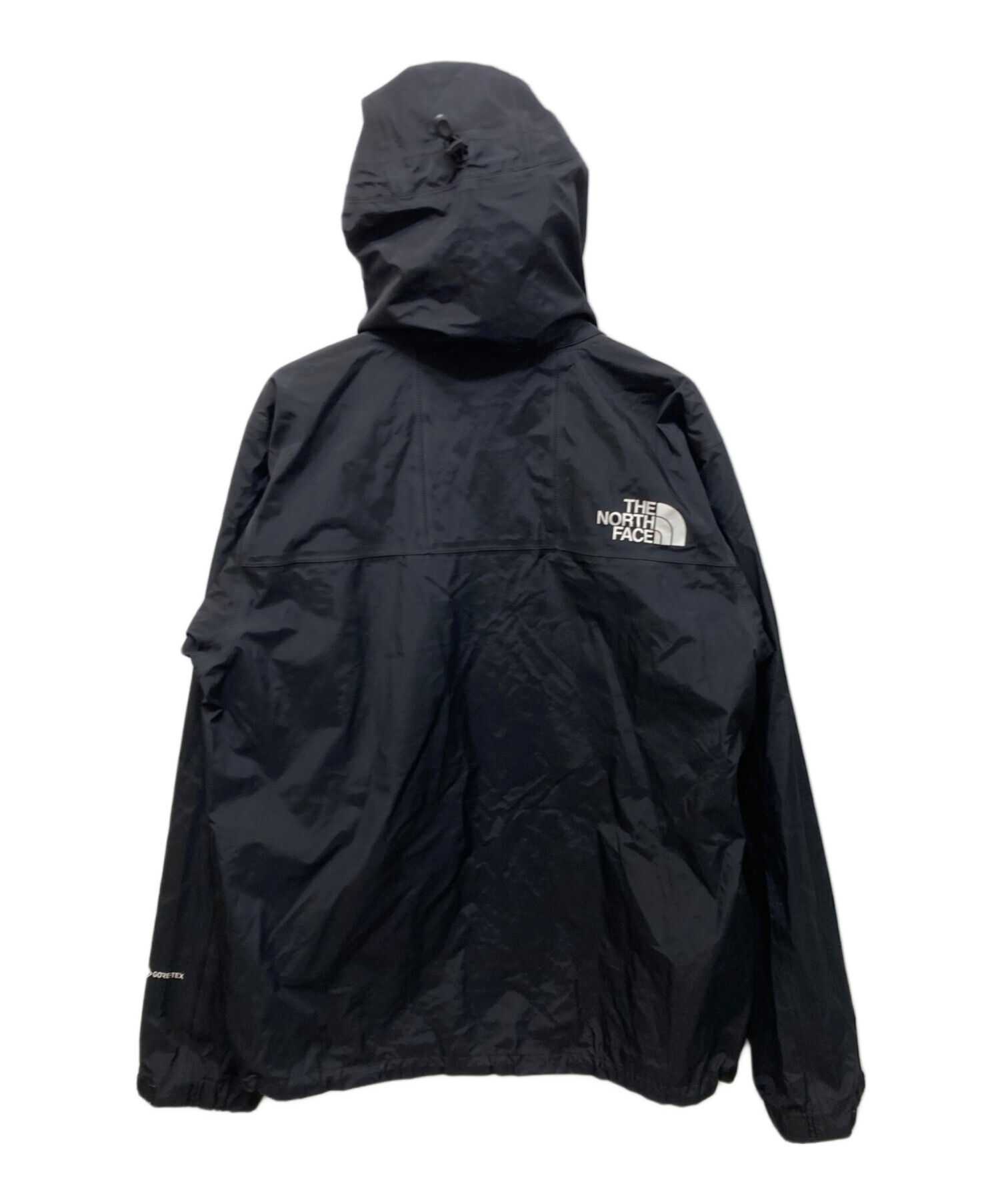 ノースフェイス レインテックスジャケット マウンテンパーカー ブラック サイズL 中古・古着通販】THE NORTH FACE (ザ ノース フェイス) マウンテンレ