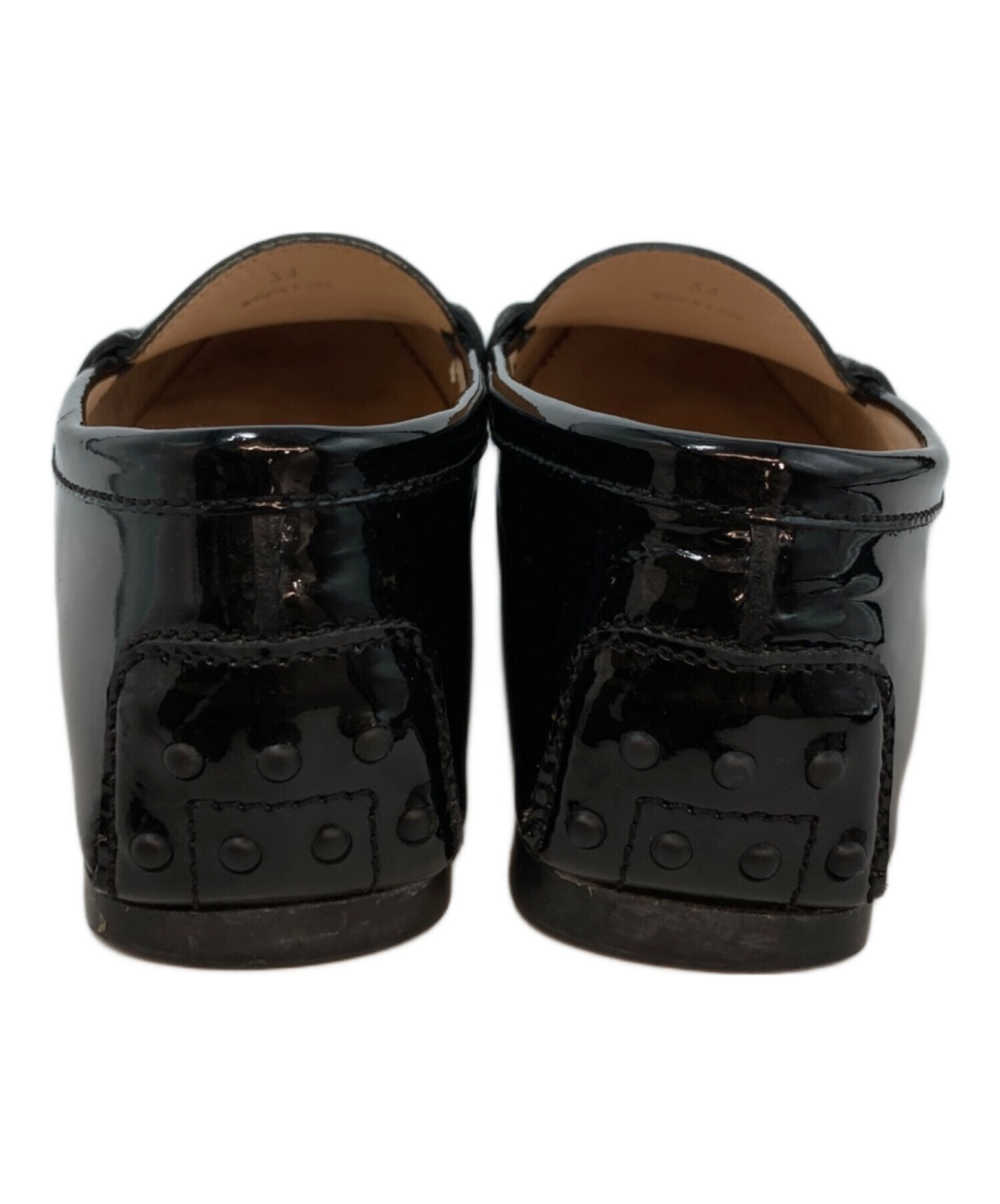 TOD'S トッズ ローファー エナメル イタリア製 34 ブラック 中古・古着通販】TOD'S (トッズ) エナメルローファー / コイン