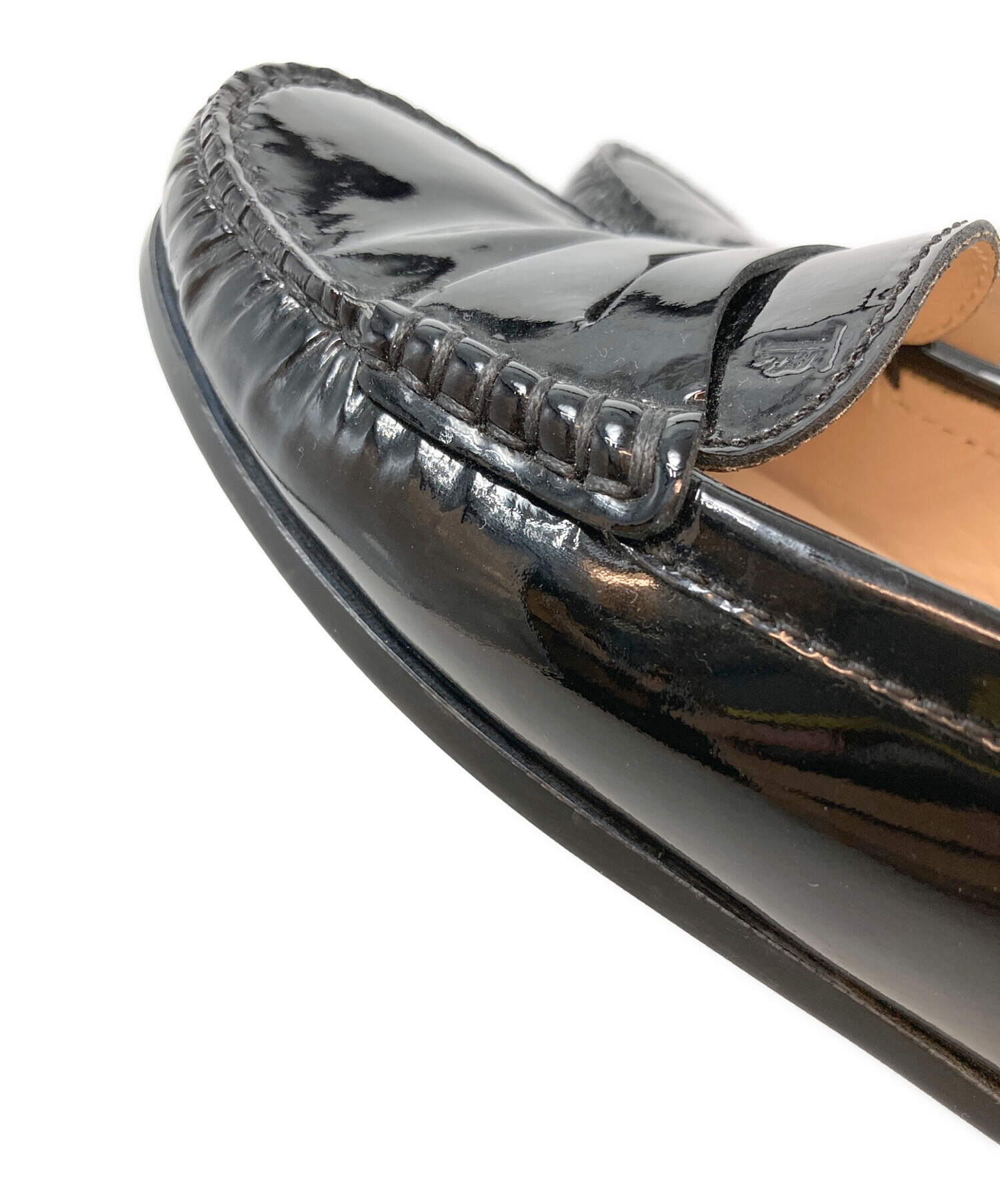 美品✨トッズ ローファー エナメル ドライビングシューズ 黒 38 中古・古着通販】TOD'S (トッズ) エナメルローファー / コイン