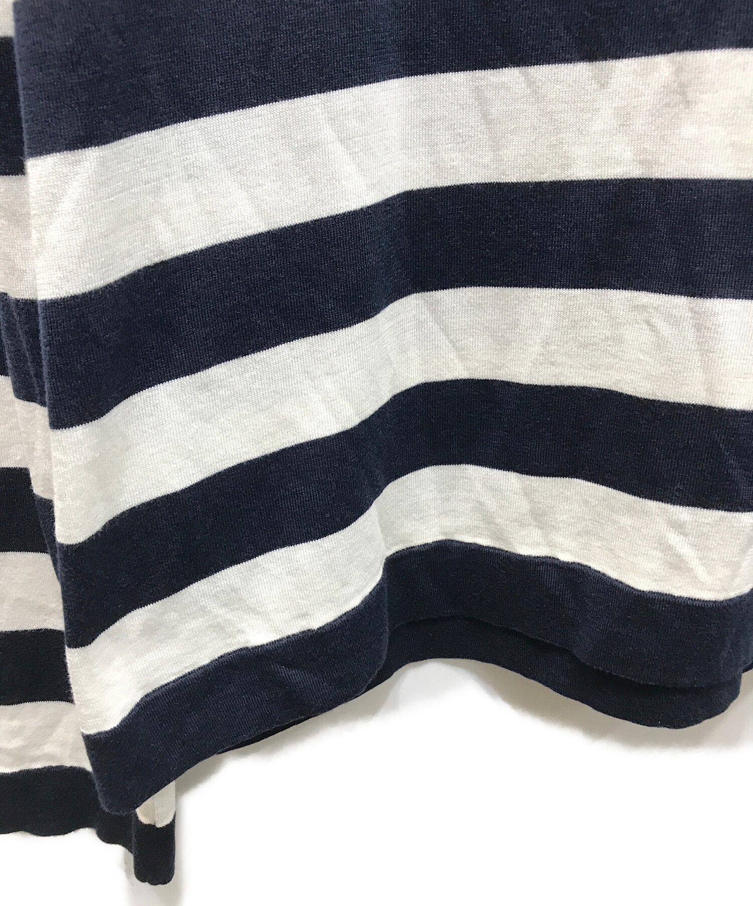 中古・古着通販】GUCCI (グッチ) シルク混ボーダーニット ホワイト 