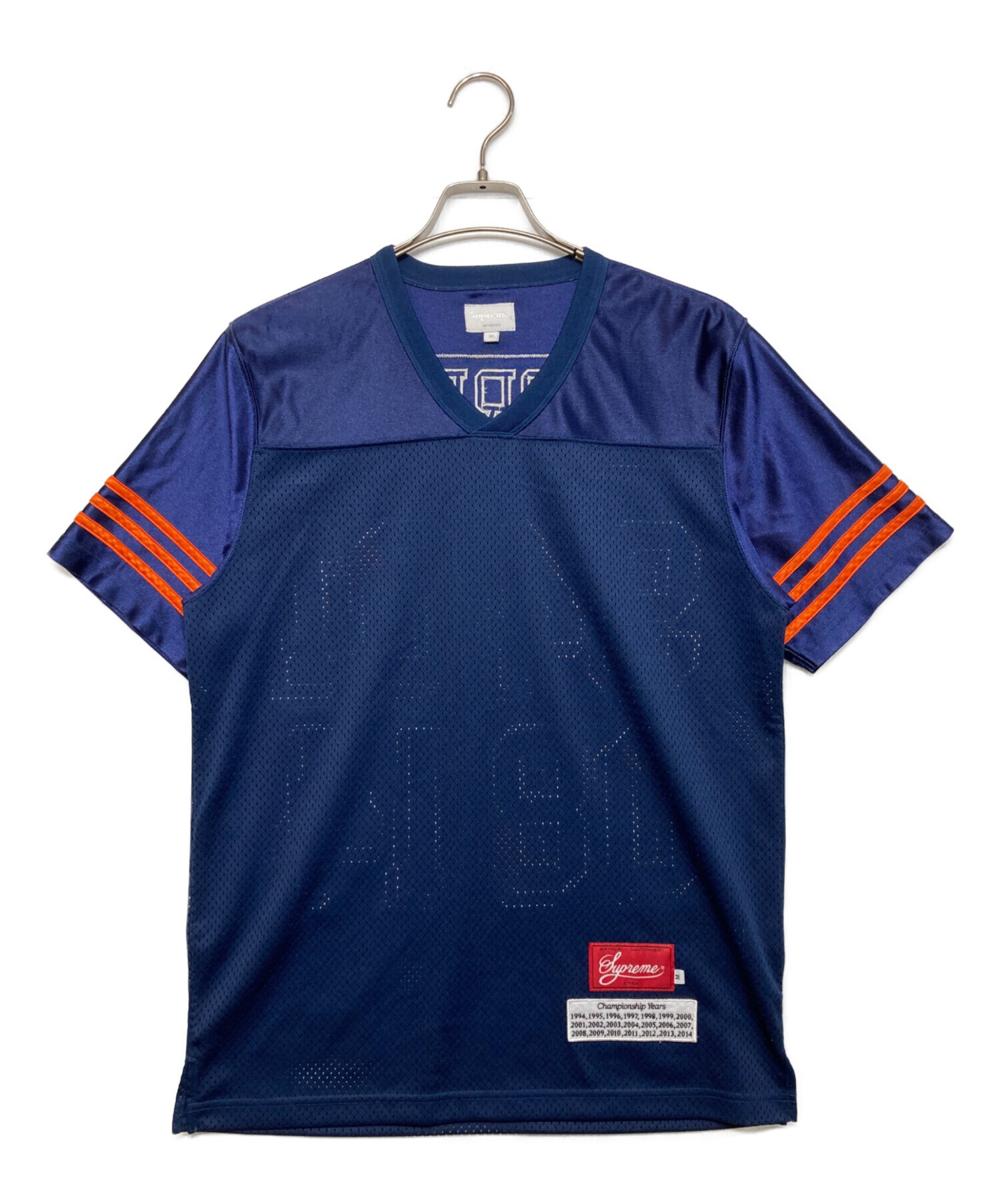 Supreme アメリカンフットボールシャツ ネイビー 中古・古着通販】SUPREME (シュプリーム) ゲームシャツ ネイビー
