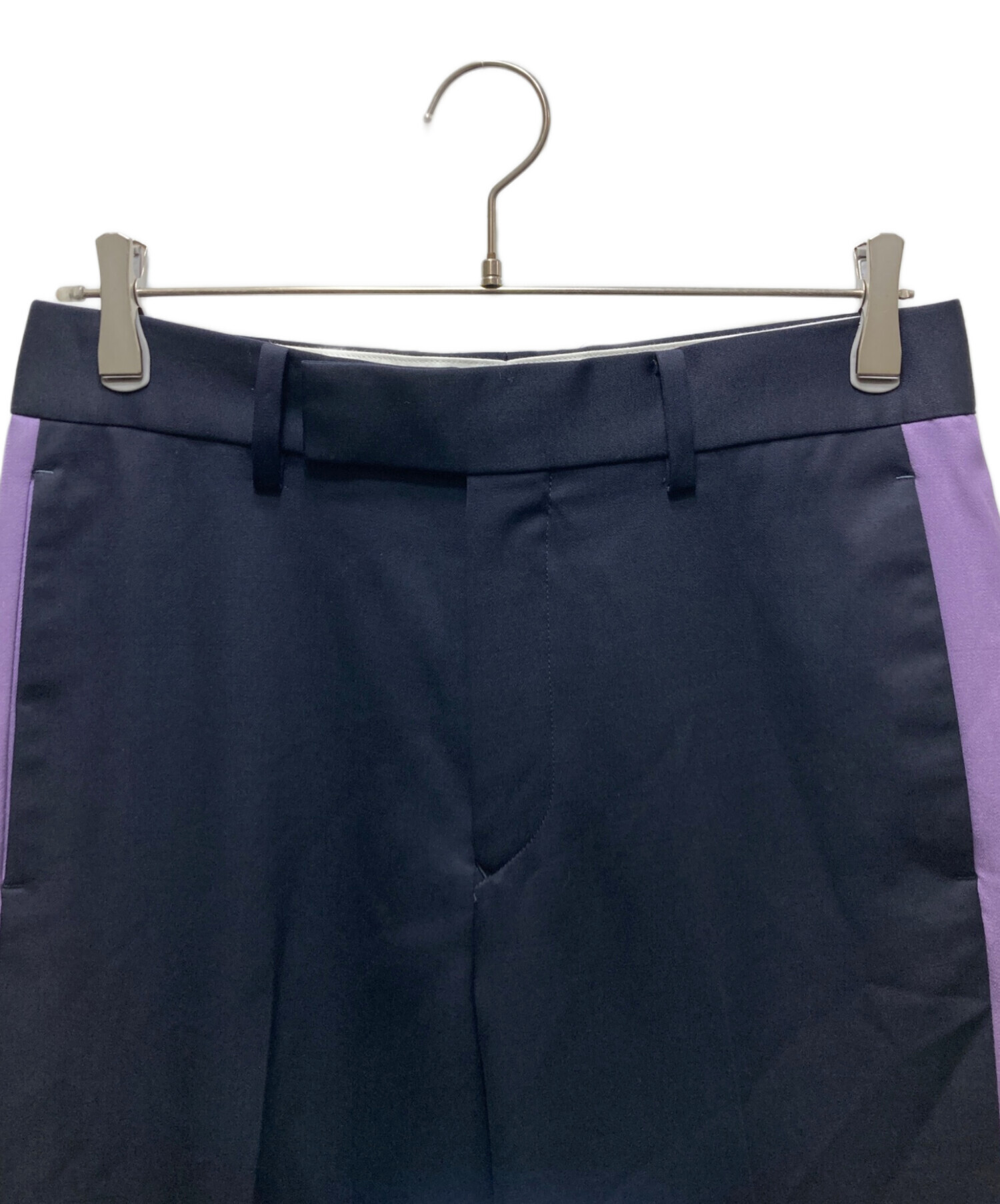 中古・古着通販】WEWILL (ウィーウィル) サイドラインパンツ ネイビー