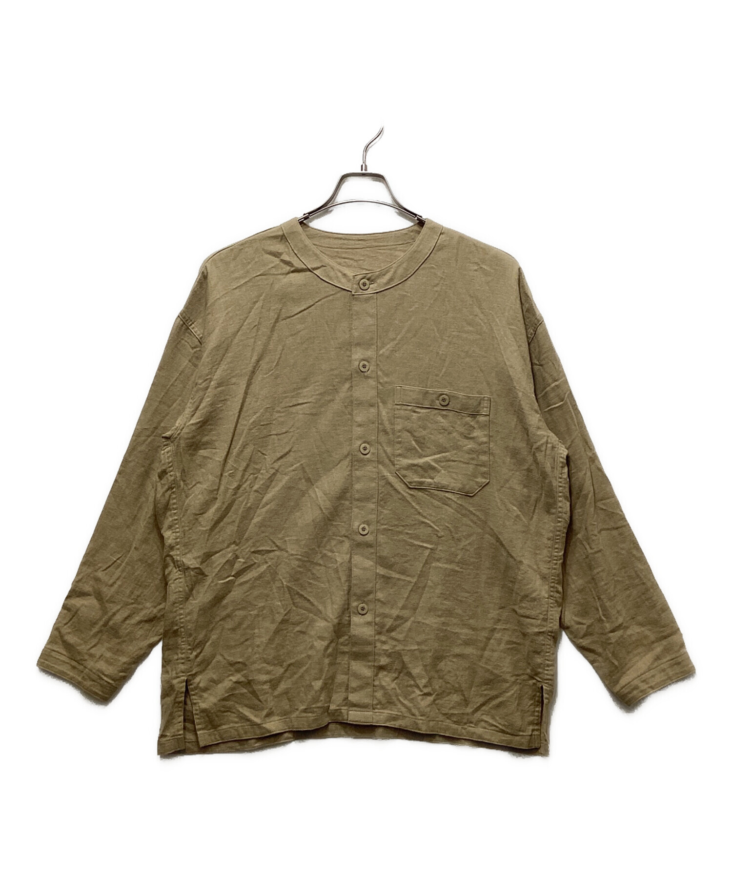 中古・古着通販】ISSEY MIYAKE (イッセイミヤケ) ノーカラーシャツ 