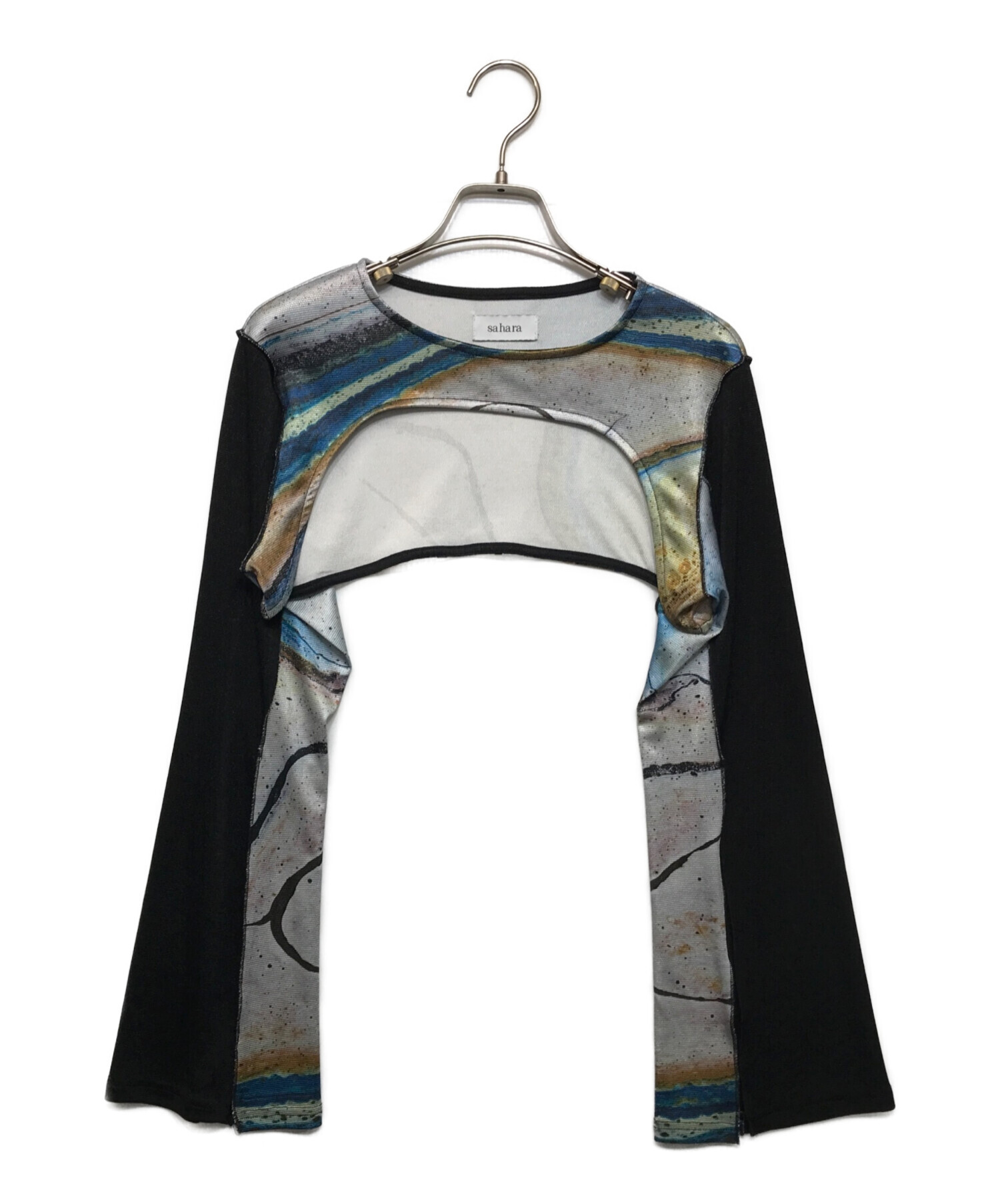 さはらページ 中古・古着通販】sahara (サハラ) Art Print Layered Dress ブラック