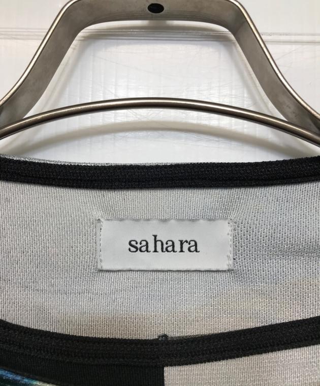 中古・古着通販】sahara (サハラ) Art Print Layered Dress ブラック