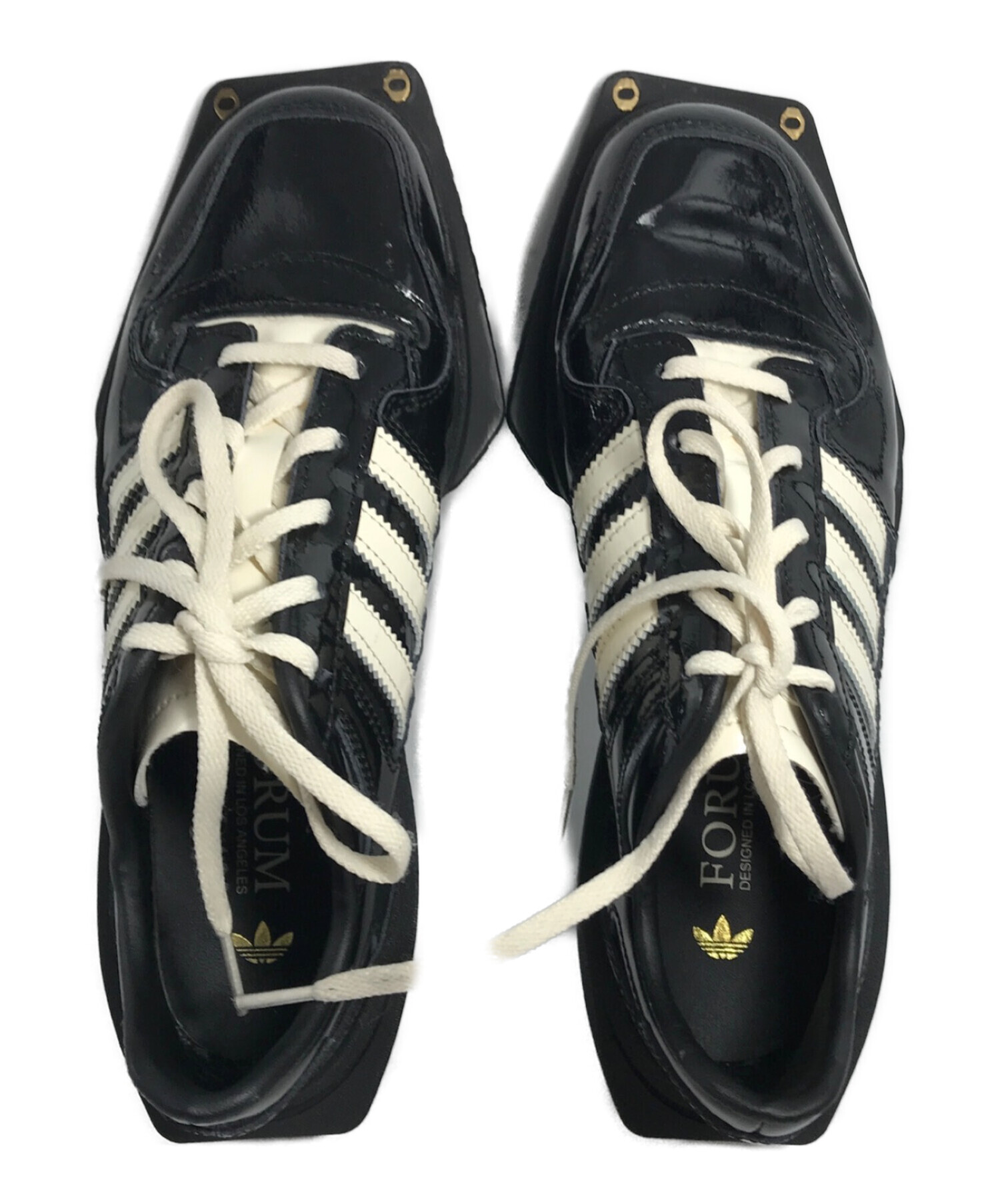 中古・古着通販】adidas (アディダス) FORUM SQ W ブラック サイズ:24 