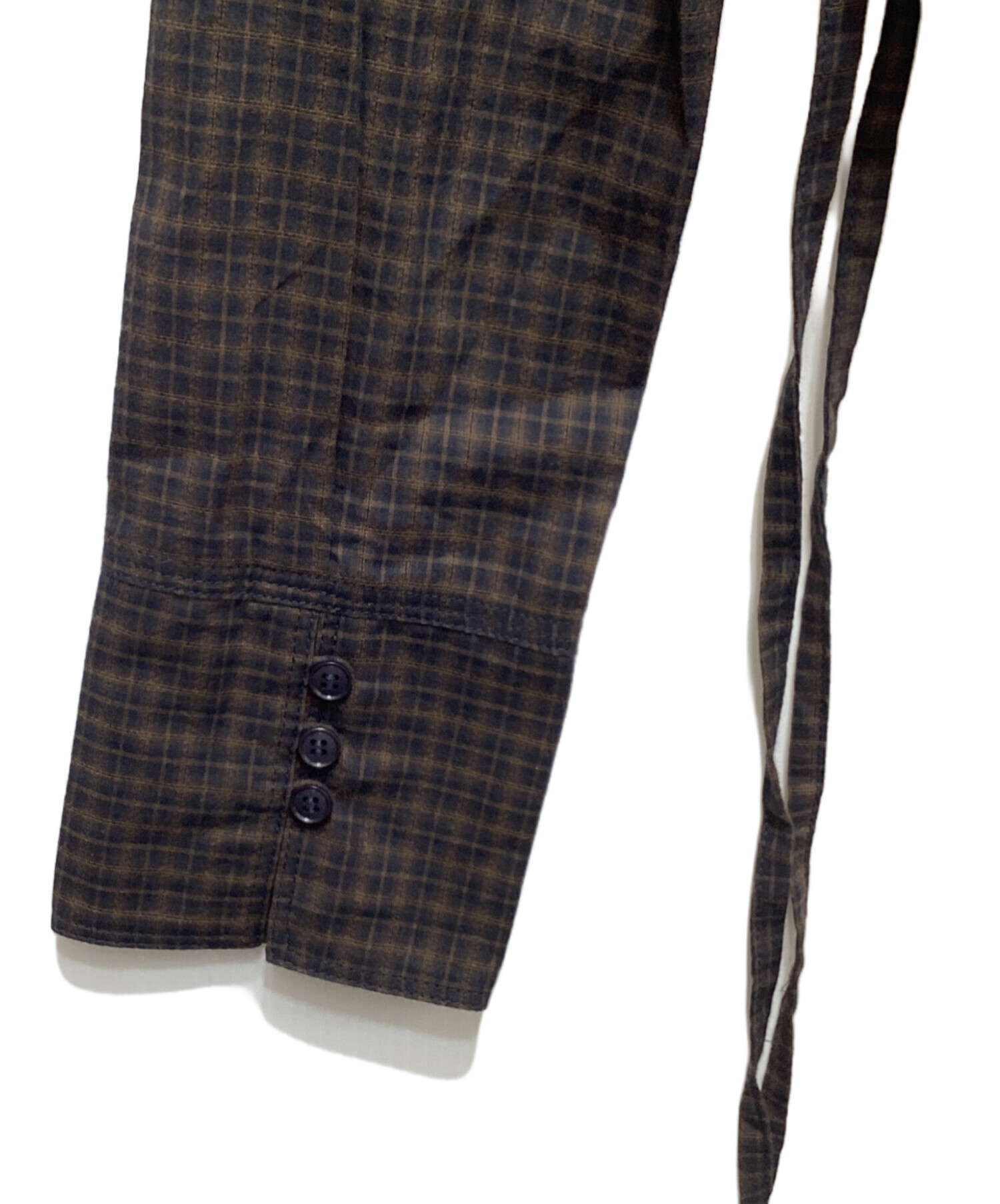 中古・古着通販】TODAYFUL (トゥデイフル) Checkgather Compact Blouse 