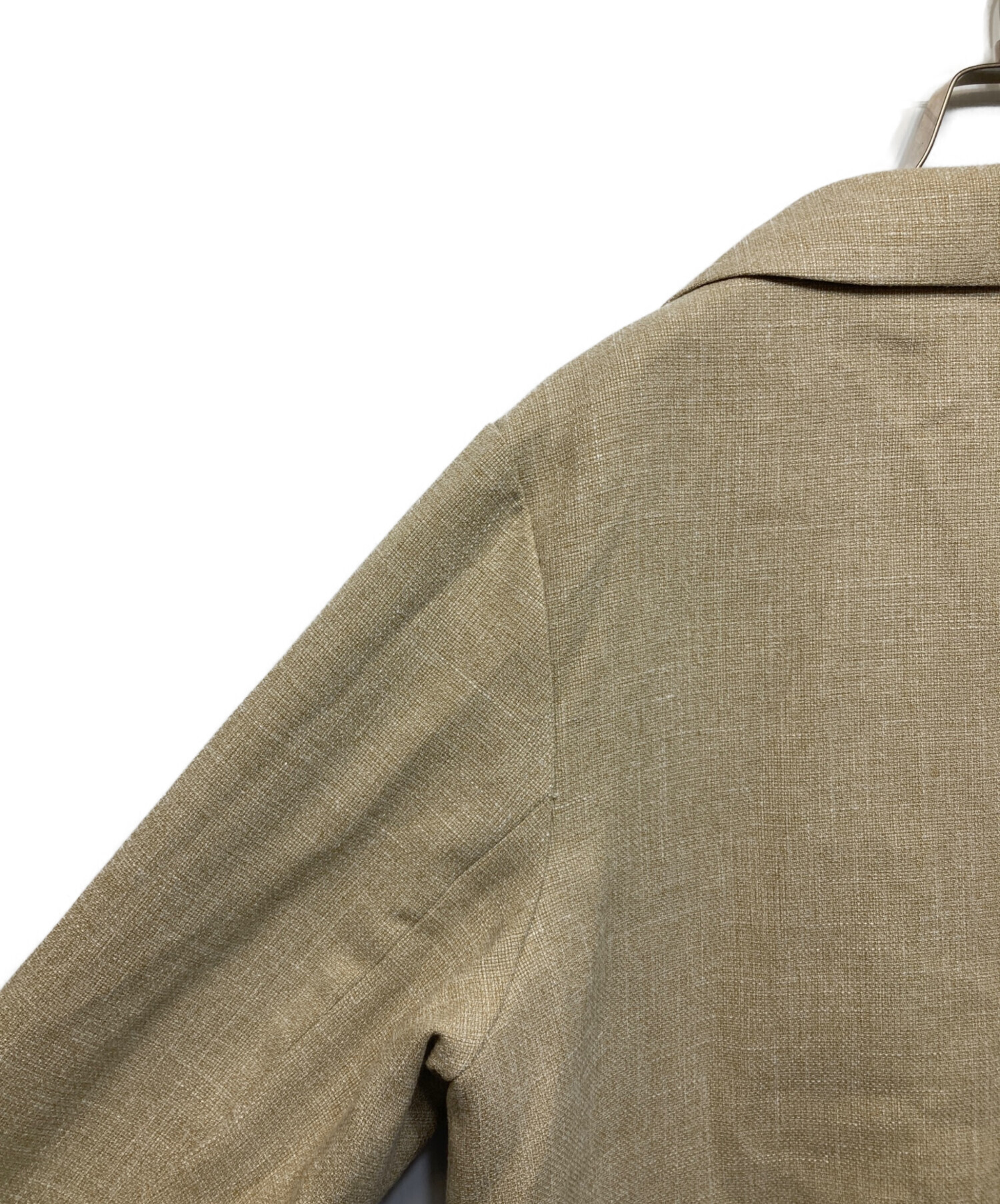 ジャケット・アウター eaphi LINEN LIKE OVER JACKET 中古・古着通販】Eaphi (エフィ) LINEN LIKE OVER JACKET ベージュ