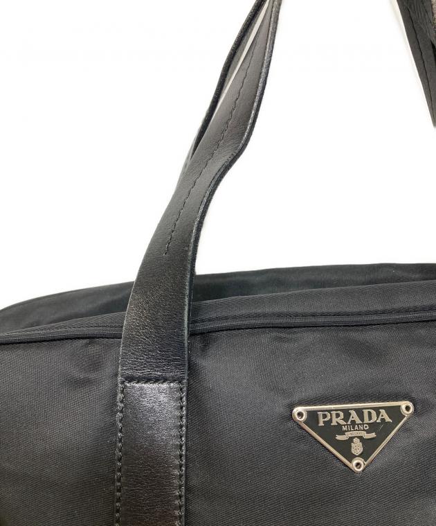 中古・古着通販】PRADA (プラダ) ナイロンミニボストン ブラック