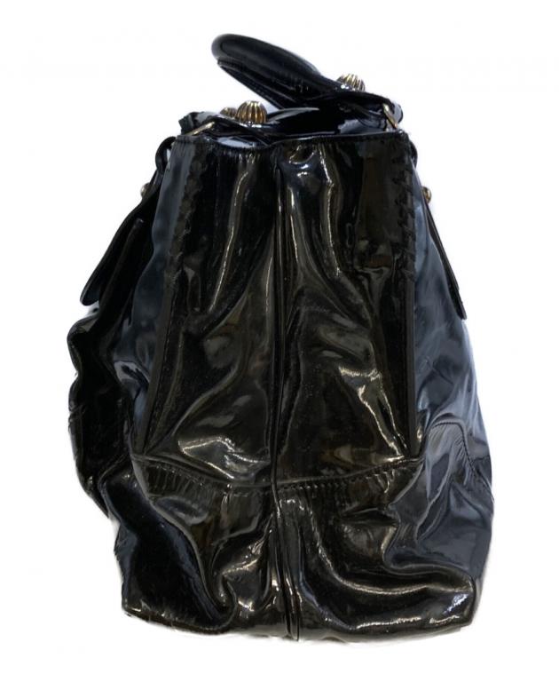 中古・古着通販】CELINE (セリーヌ) エナメル ブギーバッグ ブラック 