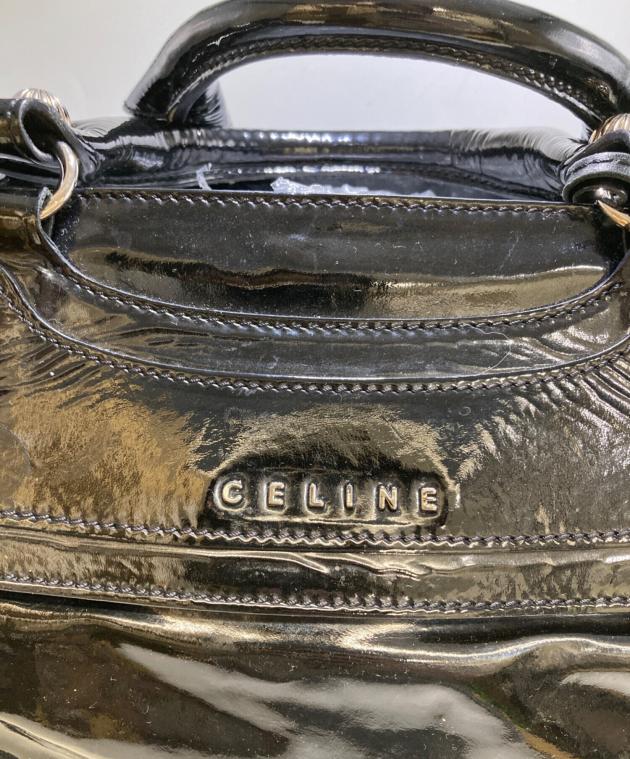 中古・古着通販】CELINE (セリーヌ) エナメル ブギーバッグ ブラック 