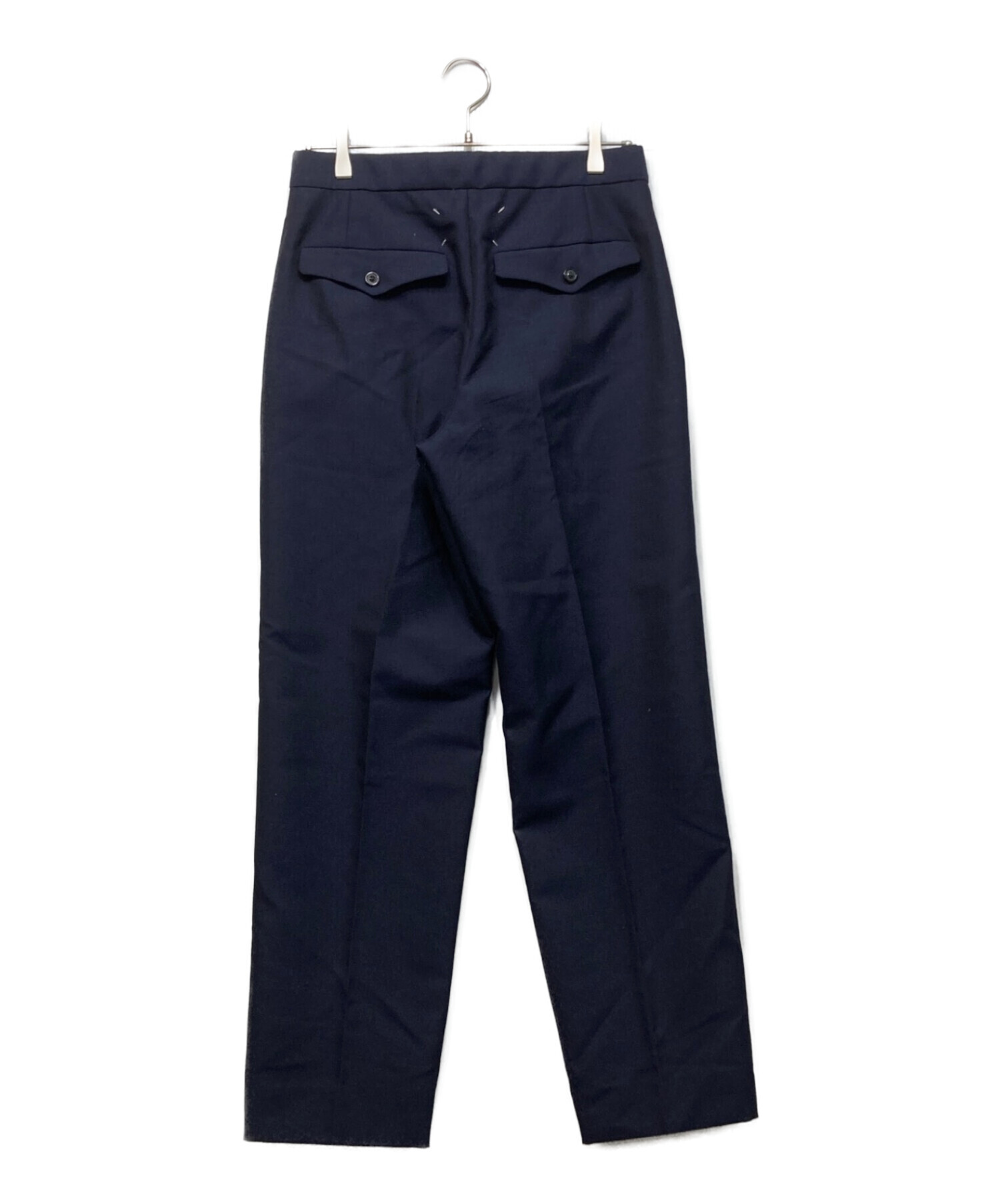 Maison Margiela スラックス ネイビー 中古・古着通販】Maison Margiela (メゾンマルジェラ) モヘヤ混ウール