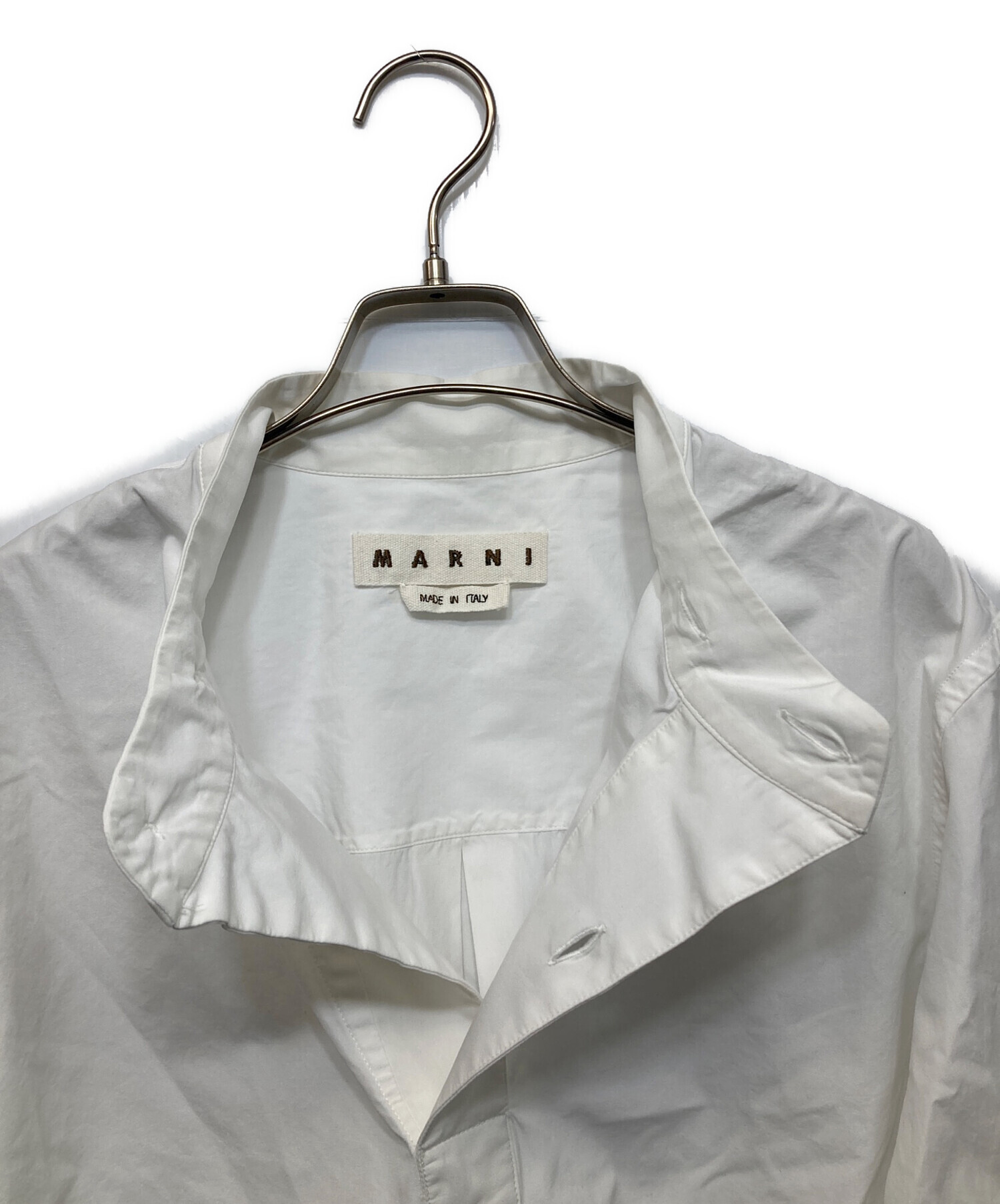 【未使用！】MARNI 長袖シャツ　サイズ44 中古・古着通販】MARNI (マルニ) ハーフボタンシャツ ホワイト サイズ