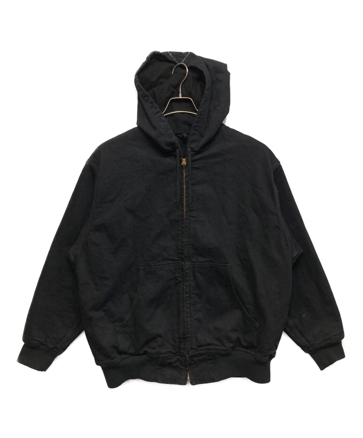 中古・古着通販】COMOLI (コモリ) ブラックデニムジップパーカー