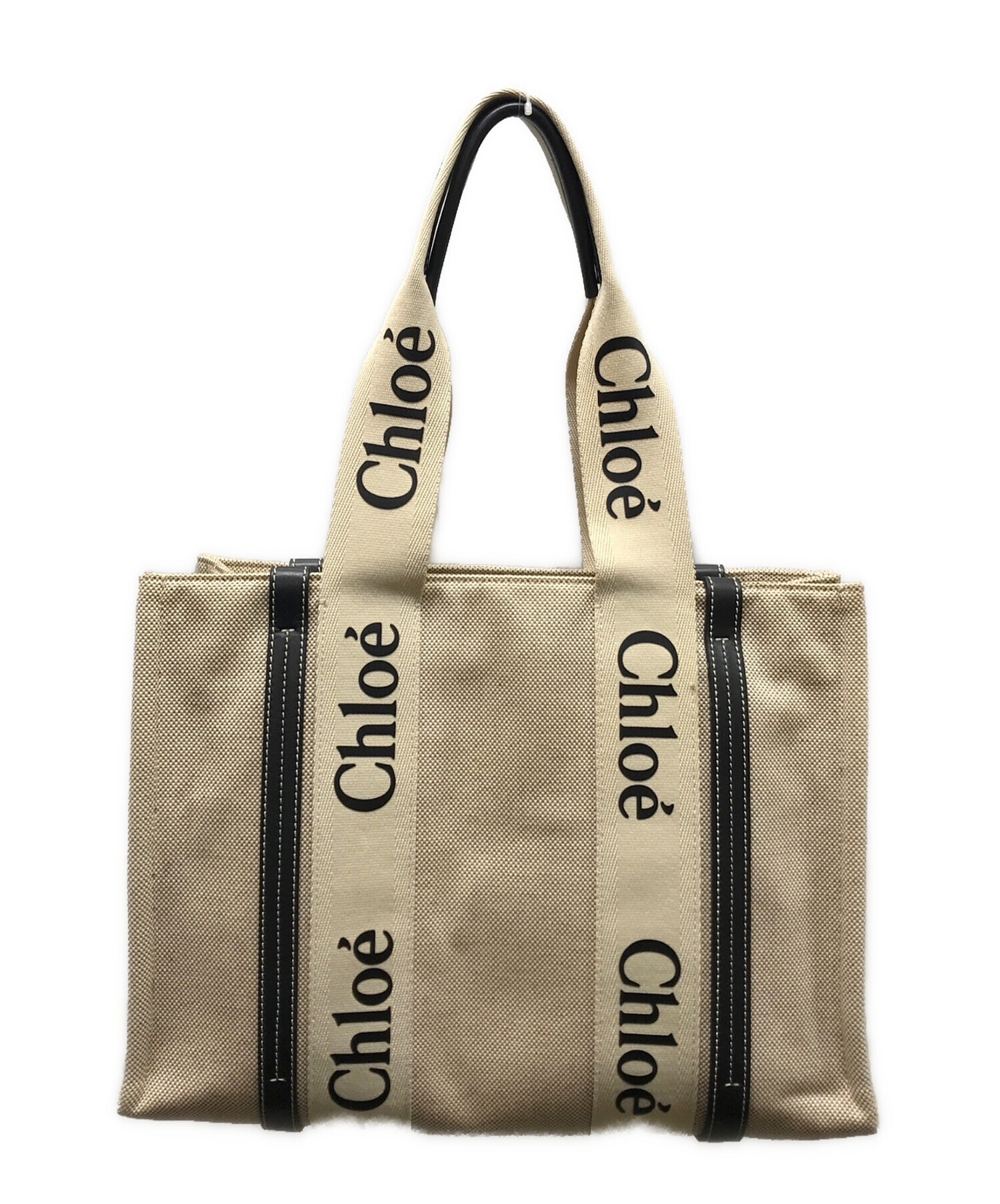 ChloeEDITHミディアムバック 中古・古着通販】Chloe (クロエ) ウッディミディアムキャンバスレザー