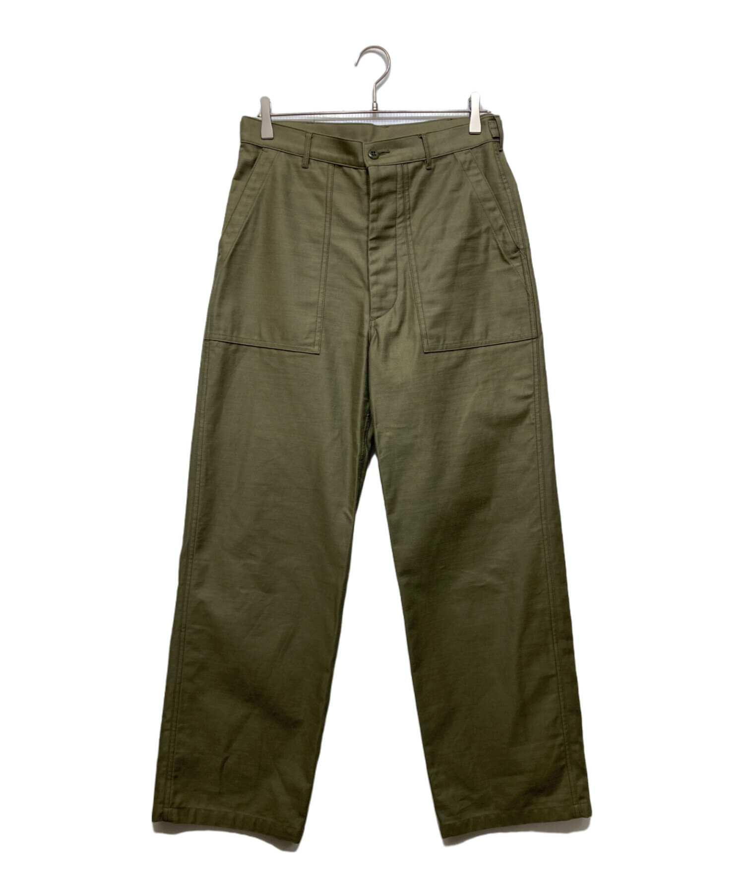 ハイク　HYKE　ベイカーパンツ　サイズ5　カーキ 中古・古着通販】HYKE (ハイク) BACK SATIN BAKER PANTS カーキ サイズ