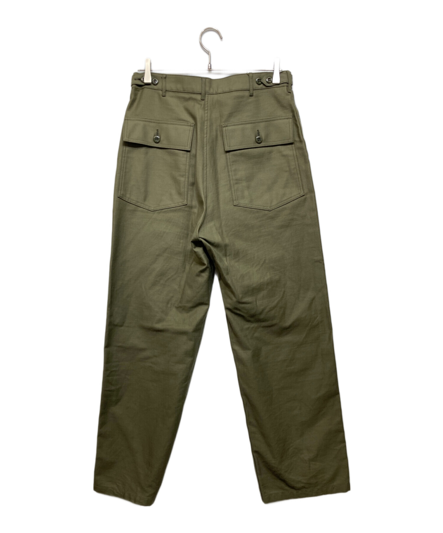 中古・古着通販】HYKE (ハイク) BACK SATIN BAKER PANTS カーキ サイズ