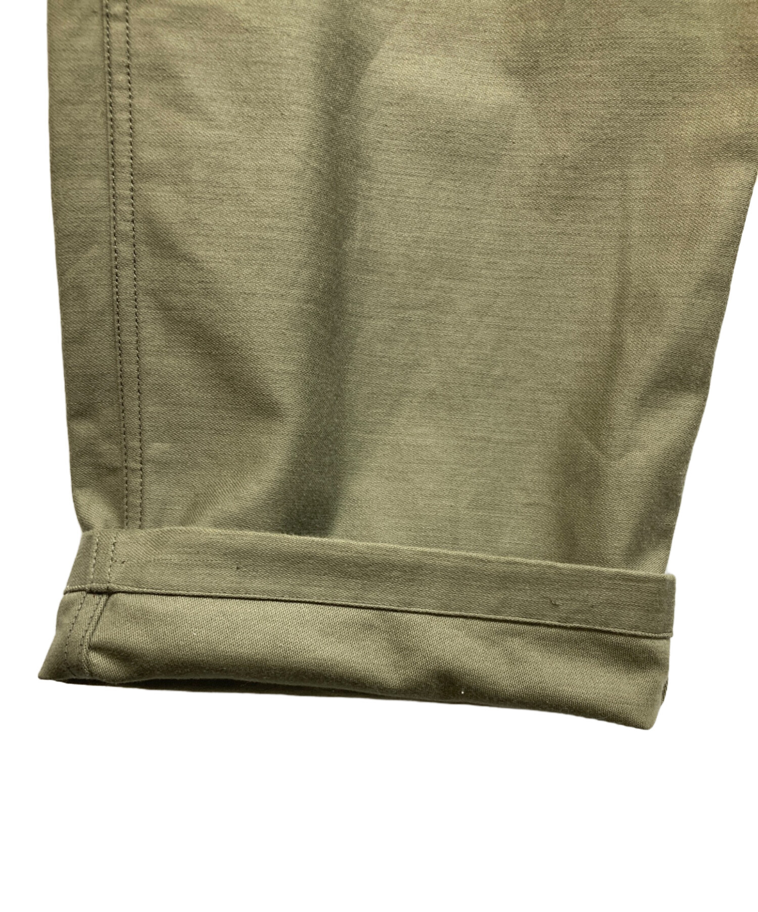 中古・古着通販】HYKE (ハイク) BACK SATIN BAKER PANTS カーキ サイズ