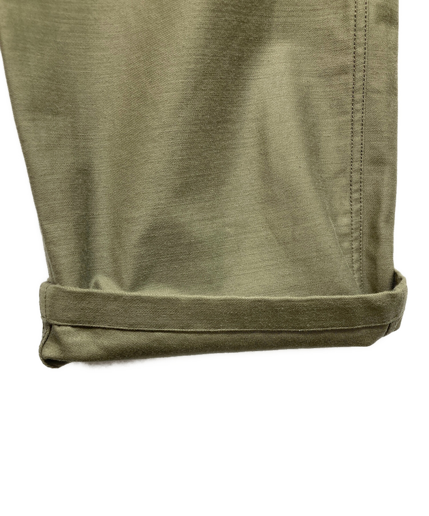 中古・古着通販】HYKE (ハイク) BACK SATIN BAKER PANTS カーキ サイズ