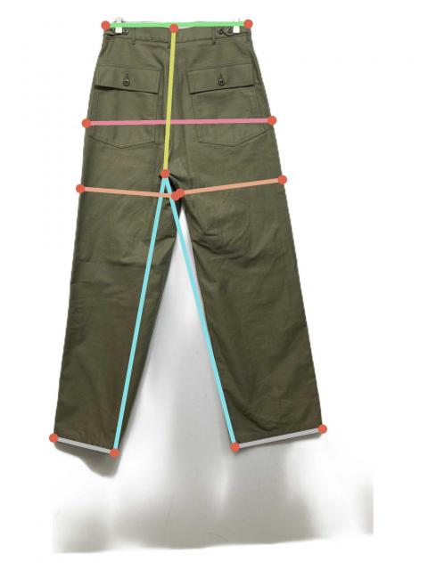 中古・古着通販】HYKE (ハイク) BACK SATIN BAKER PANTS カーキ サイズ