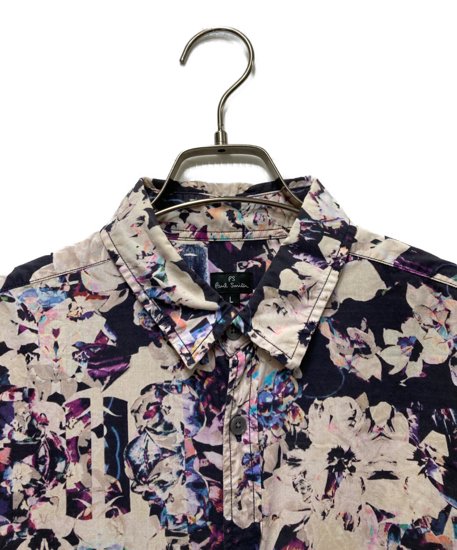 新品タグ付き ポールスミス 総柄 シャツ メカプリント L 中古・古着通販】Paul Smith (ポールスミス) 総柄シャツ パープル