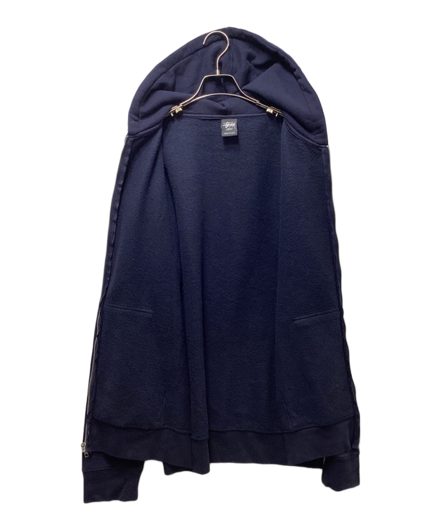 中古・古着通販】stussy (ステューシー) ジップパーカー ネイビー 