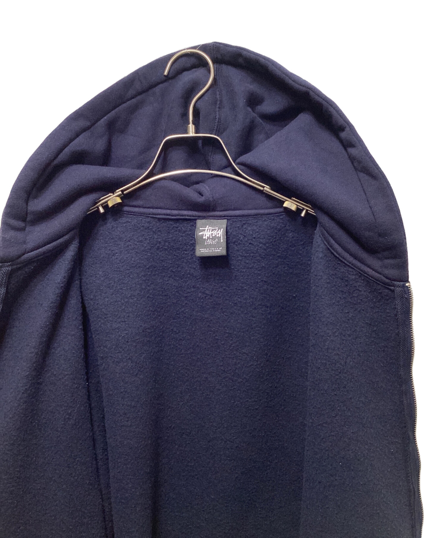 中古・古着通販】stussy (ステューシー) ジップパーカー ネイビー 
