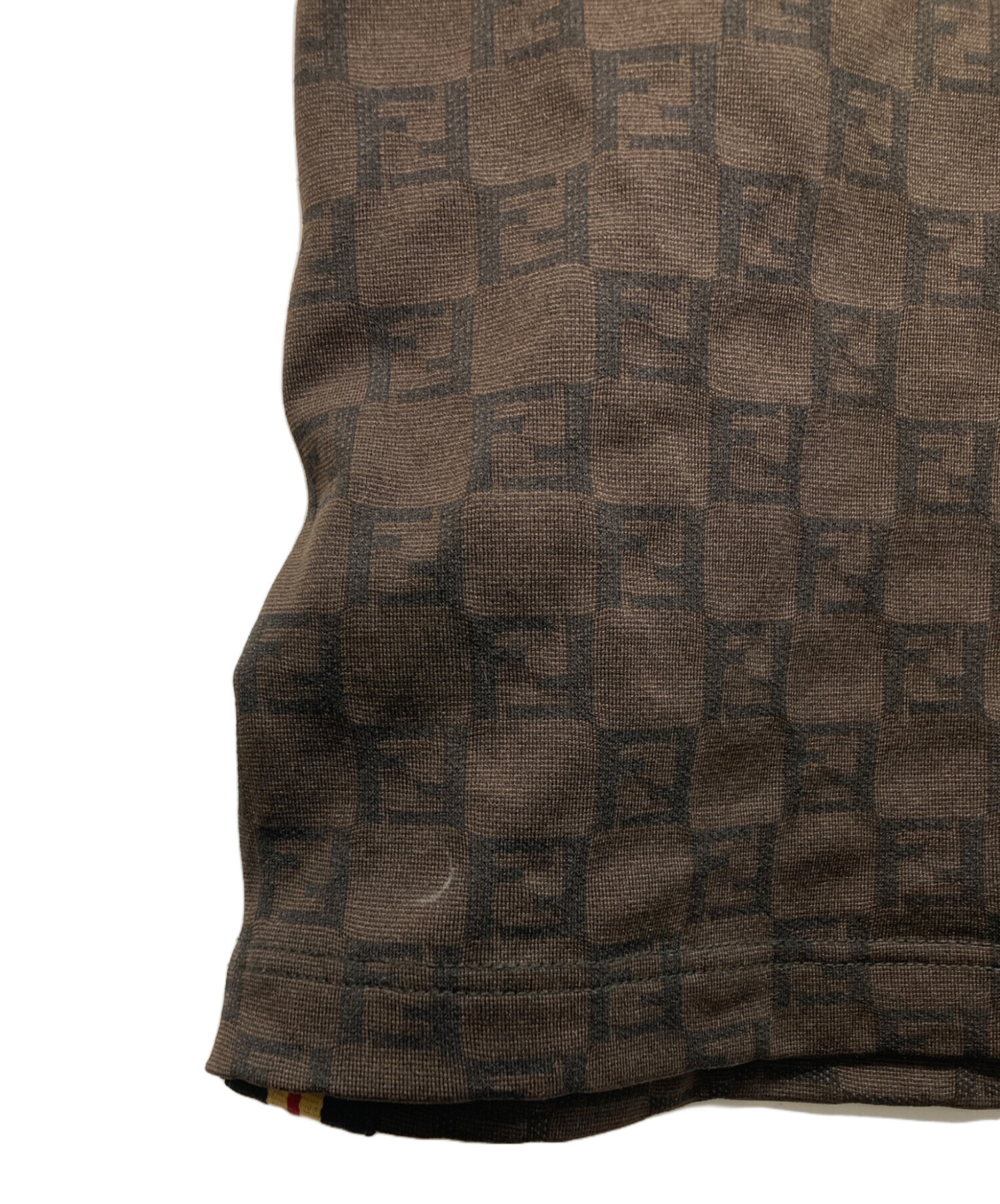 【大きいサイズ】フェンディ ズッカ柄 キャミソールワンピース ブラウン 茶 3L 中古・古着通販】FENDI (フェンディ) ズッカ柄 サイドライン