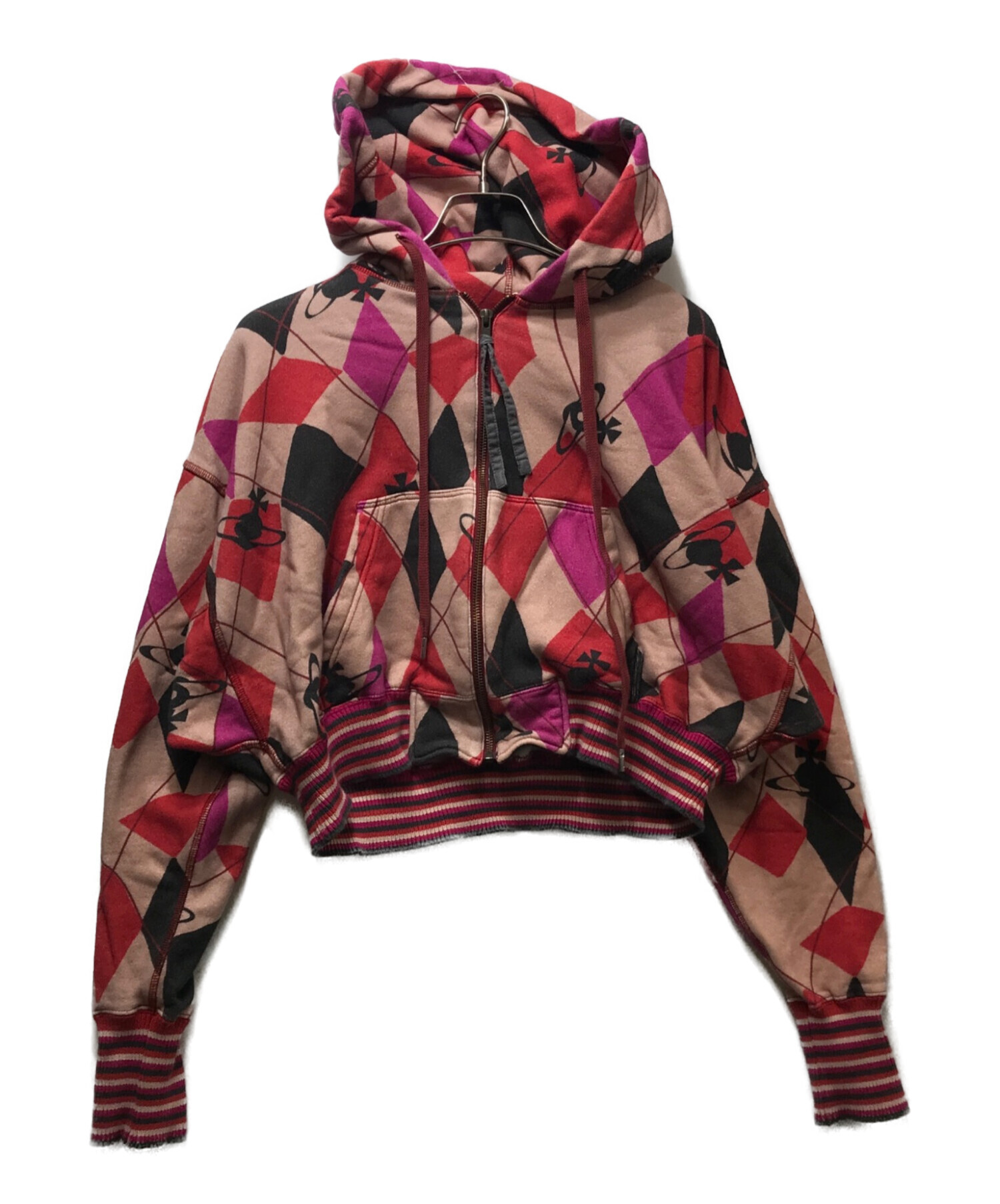 21074✨ヴィヴィアンウエストウッド 魔女フード オーブ アーガイル パーカー 中古・古着通販】Vivienne Westwood RED LABEL (ヴィヴィアンウエスト