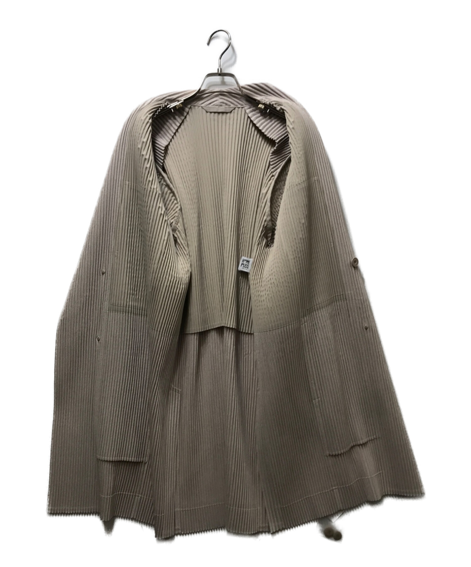 HOMME PLISSE オムプリッセ ストール  ベージュ 【古着】【中古】【送料無料】 中古・古着通販】HOMME PLISSE ISSEY MIYAKE (オム プリッセ イッセイ