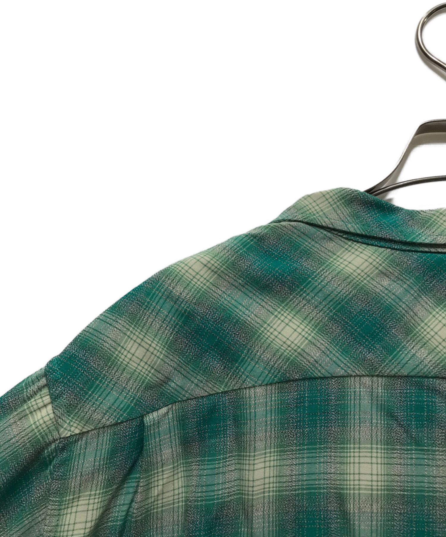 中古・古着通販】ALONE (アローン) Rayon Shirt Check GRN グリーン