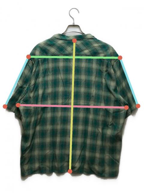 中古・古着通販】ALONE (アローン) Rayon Shirt Check GRN グリーン