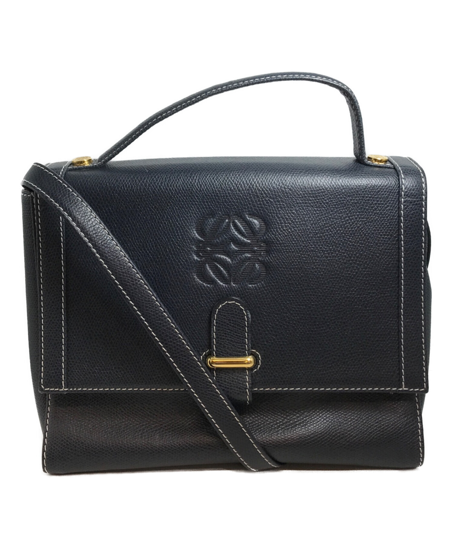 中古・古着通販】LOEWE (ロエベ) アナグラムレザーショルダーバッグ