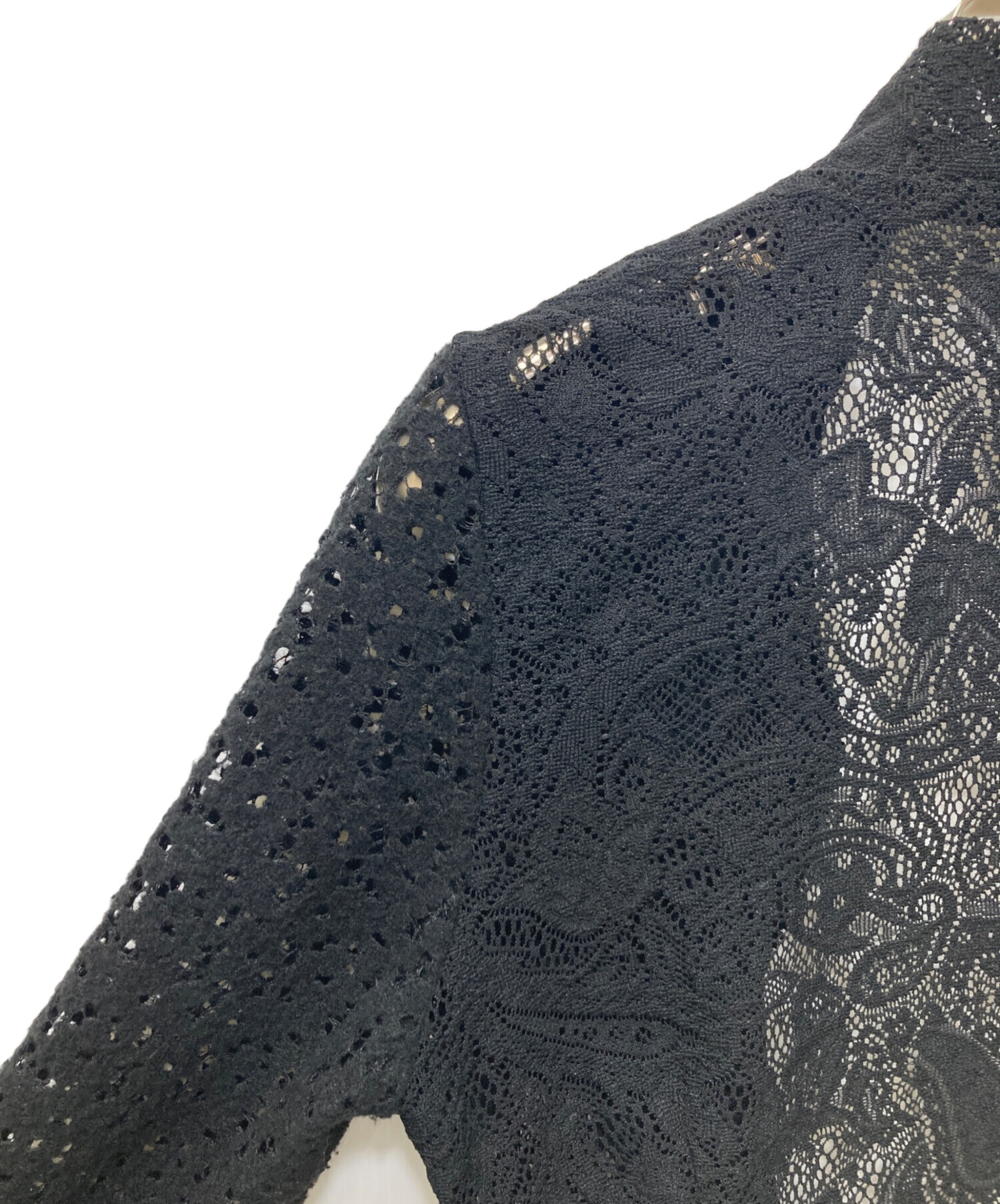 perverze lace tracking tops S 黒　ウォッシャブル 中古・古着通販】PERVERZE (パーバーズ) Lace Tracking Tops/レース