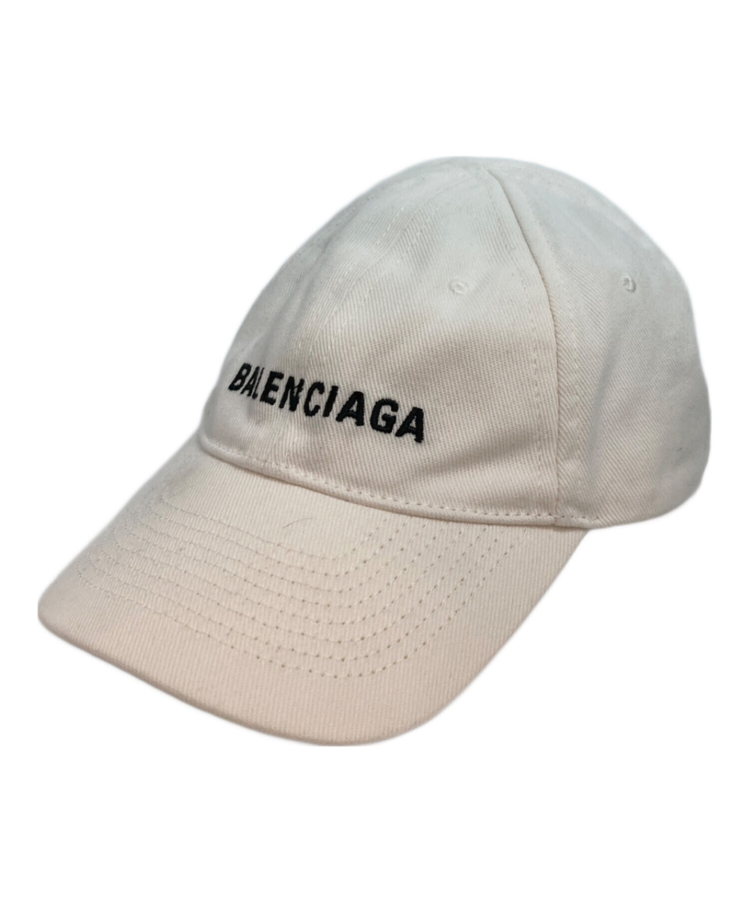 バレンシアガ　ホワイトキャップ L (58cm) 中古・古着通販】BALENCIAGA (バレンシアガ) ロゴキャップ ホワイト