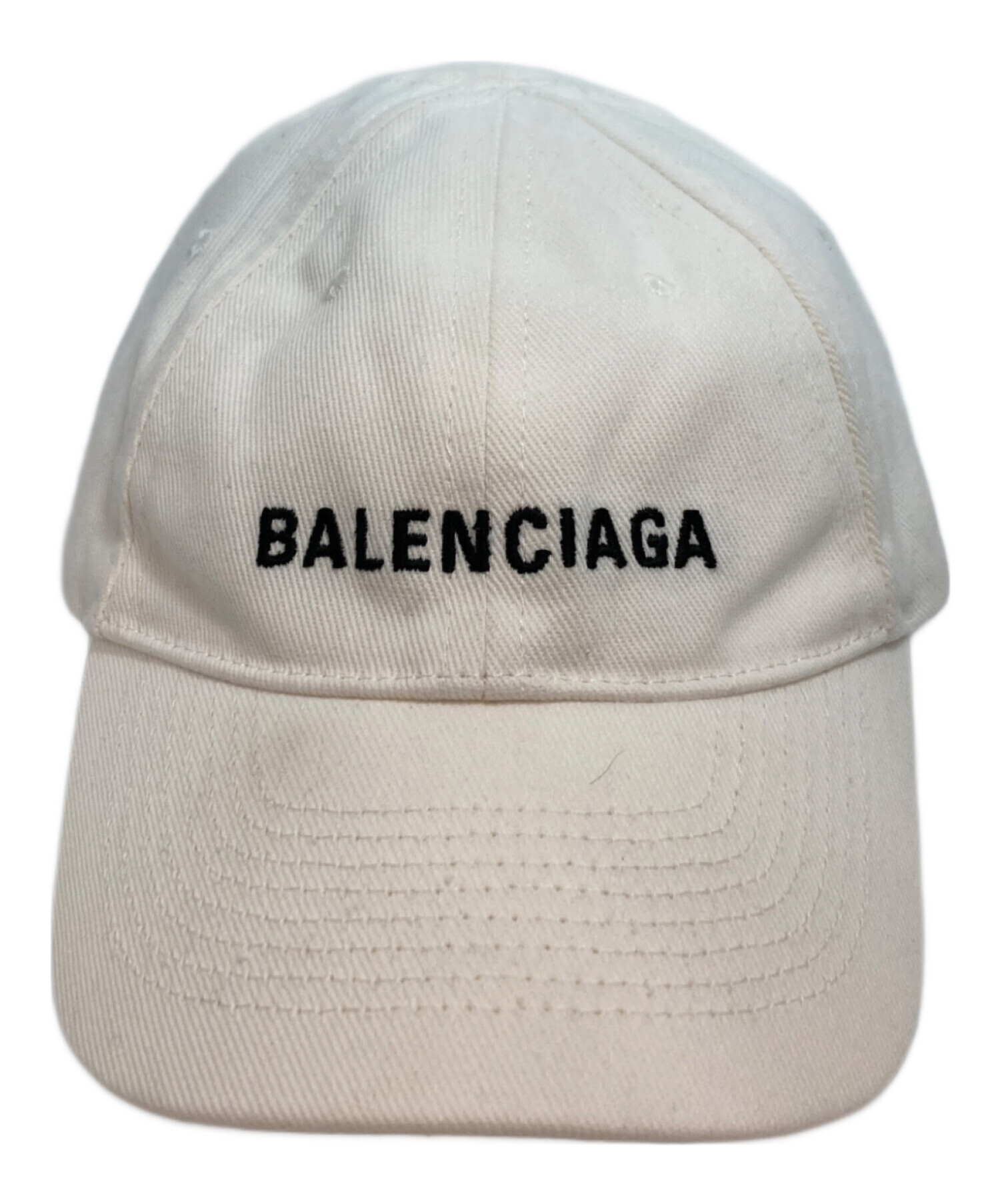 バレンシアガ　ホワイトキャップ L (58cm) 中古・古着通販】BALENCIAGA (バレンシアガ) ロゴキャップ ホワイト