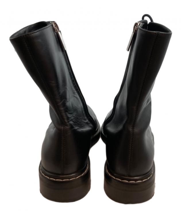 中古・古着通販】THE ROW (ザ ロウ) Black Fara Lace-Up Leather