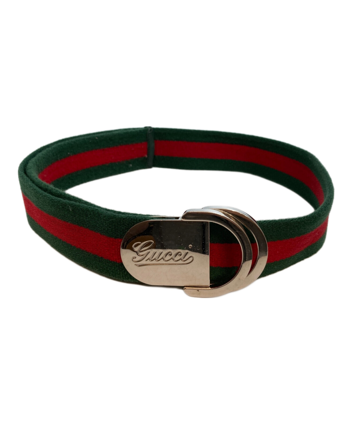 中古・古着通販】GUCCI (グッチ) シェリーラインリングベルト グリーン