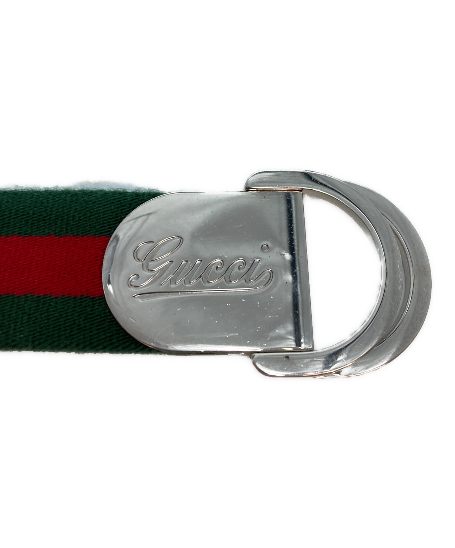 中古・古着通販】GUCCI (グッチ) シェリーラインリングベルト グリーン