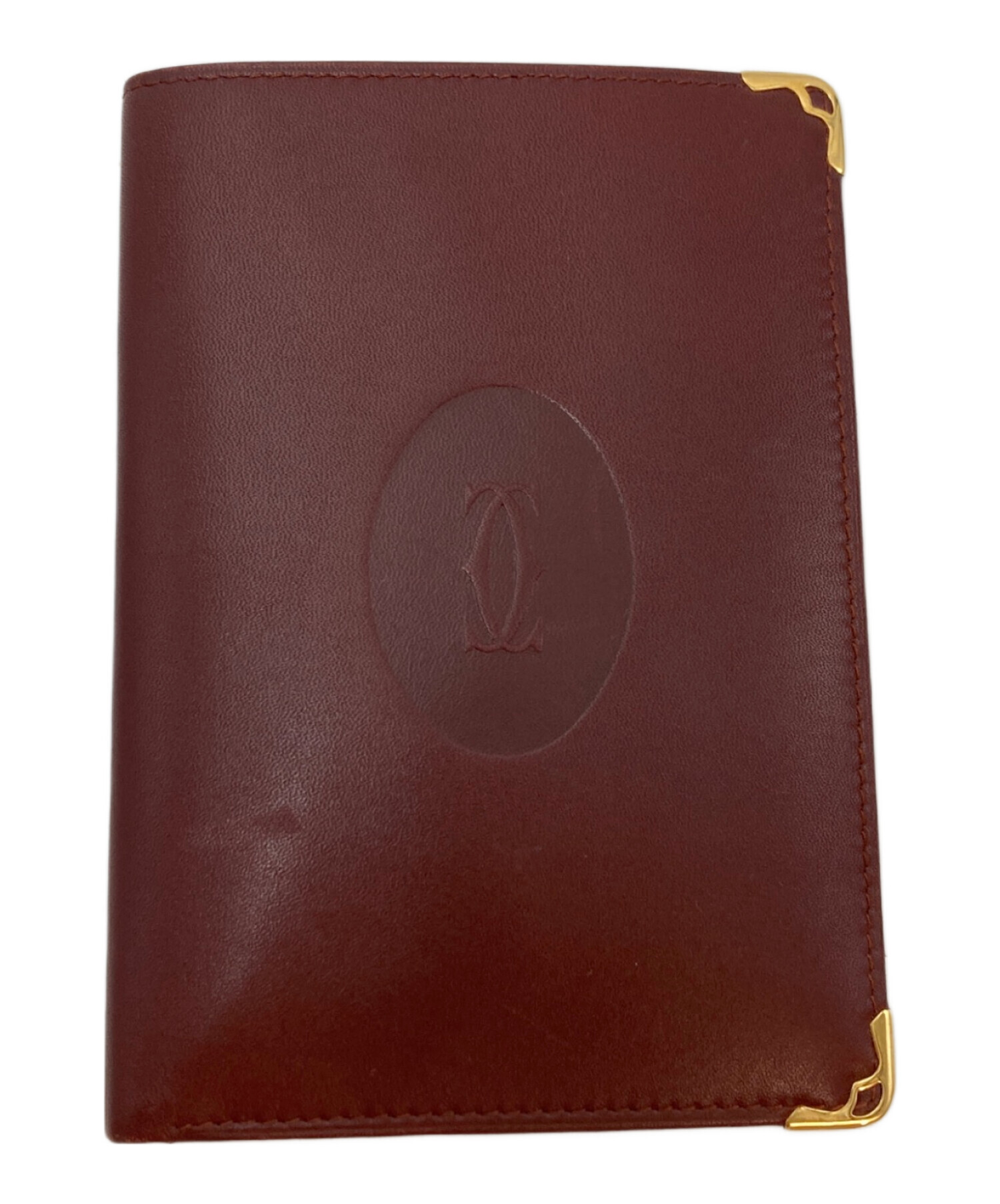 中古・古着通販】Cartier (カルティエ) 2つ折り財布 レッド｜ブランド