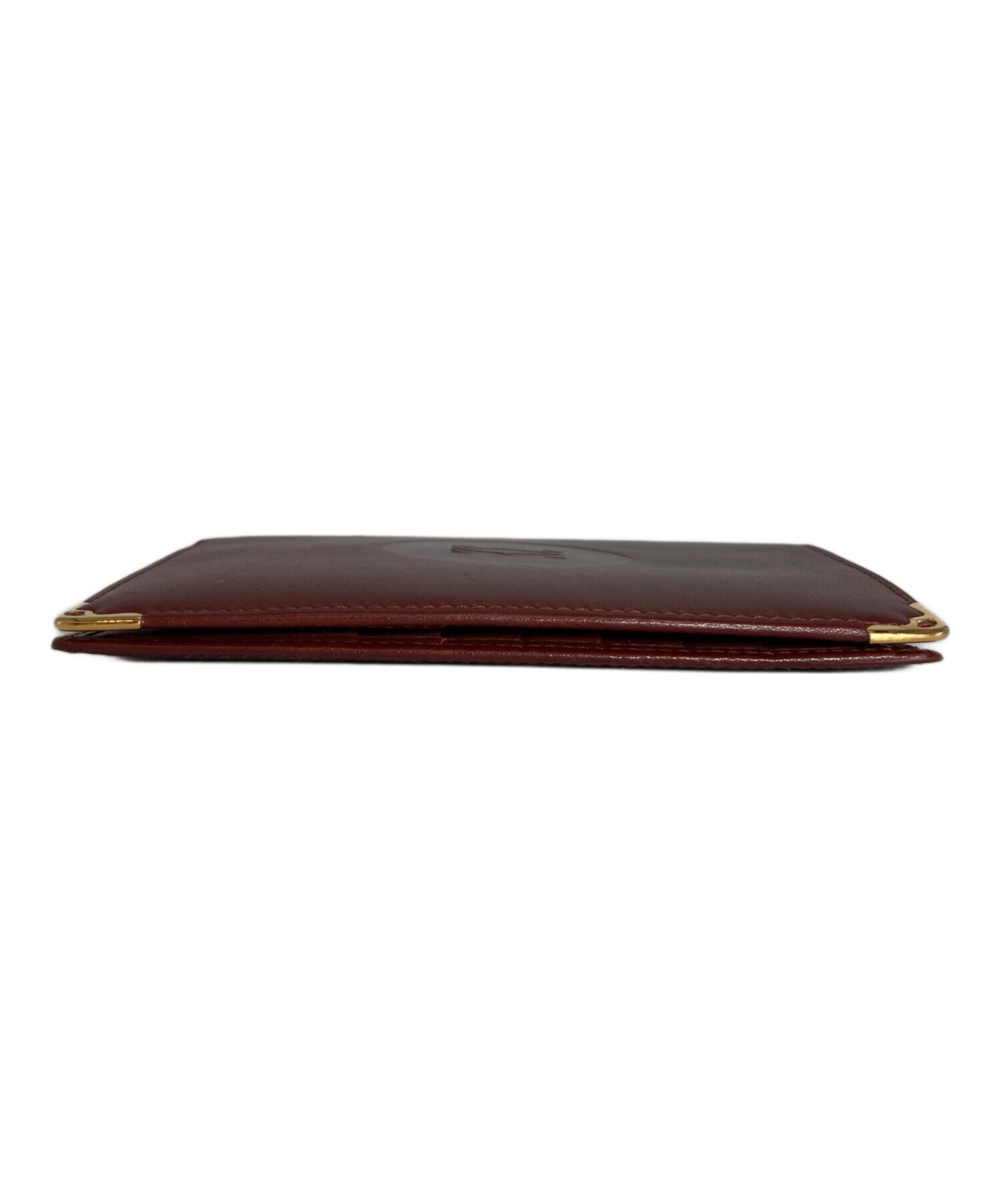 中古・古着通販】Cartier (カルティエ) 2つ折り財布 レッド｜ブランド